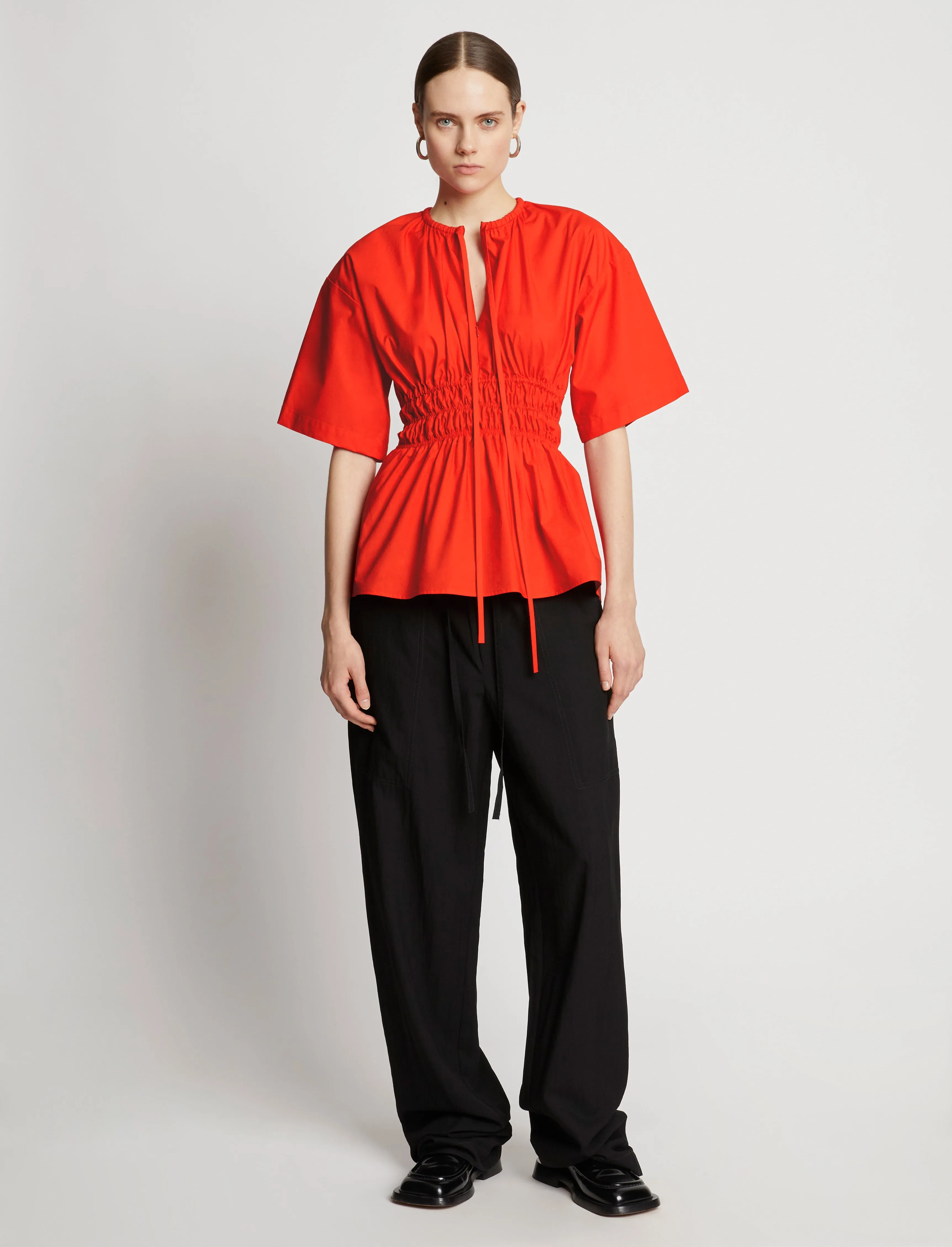 Poplin Drawstring Blouse sold by Proenza Schouler product image thumbnail 3