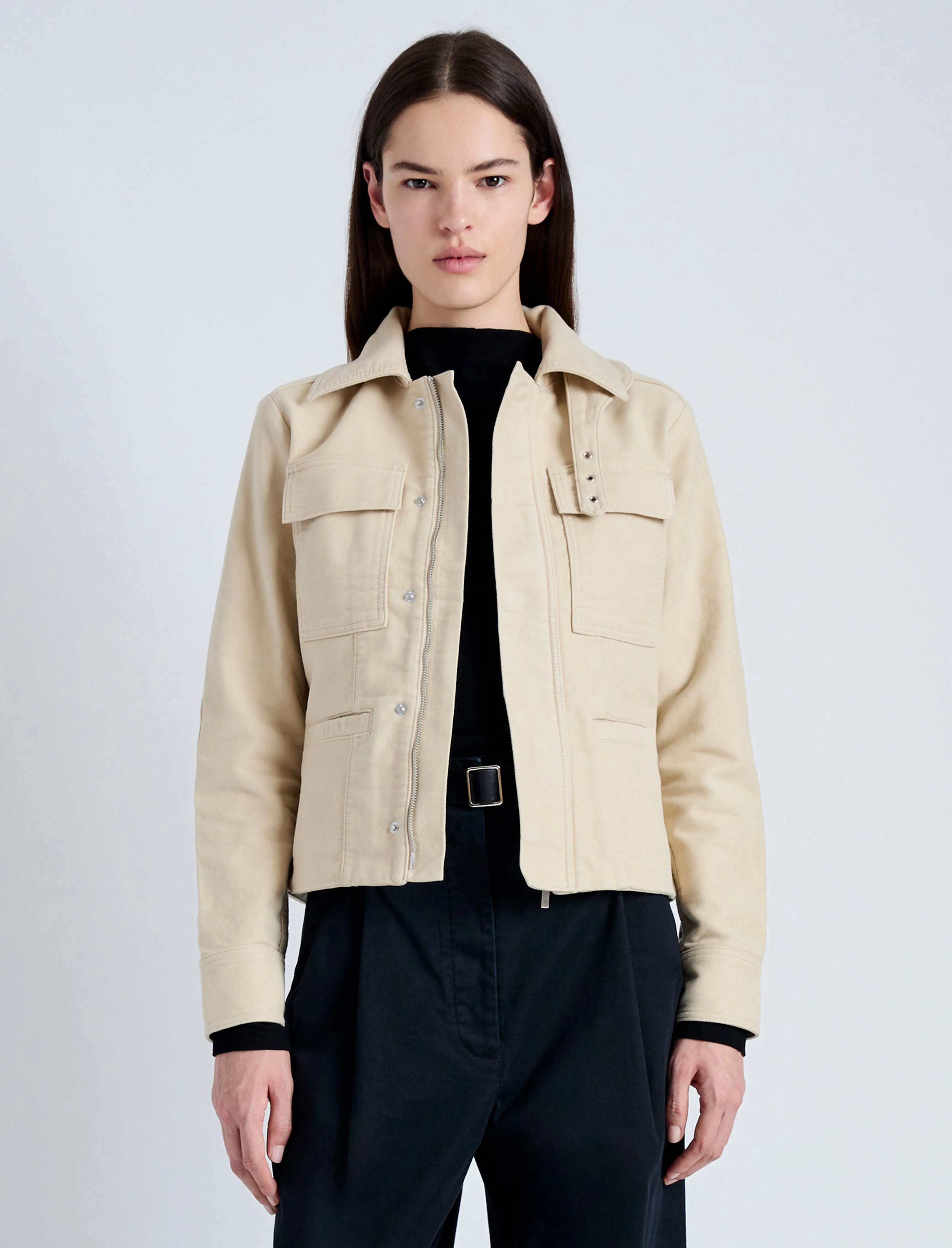 Ava Jacket in Brushed Cotton sold by Proenza Schouler product image thumbnail 2