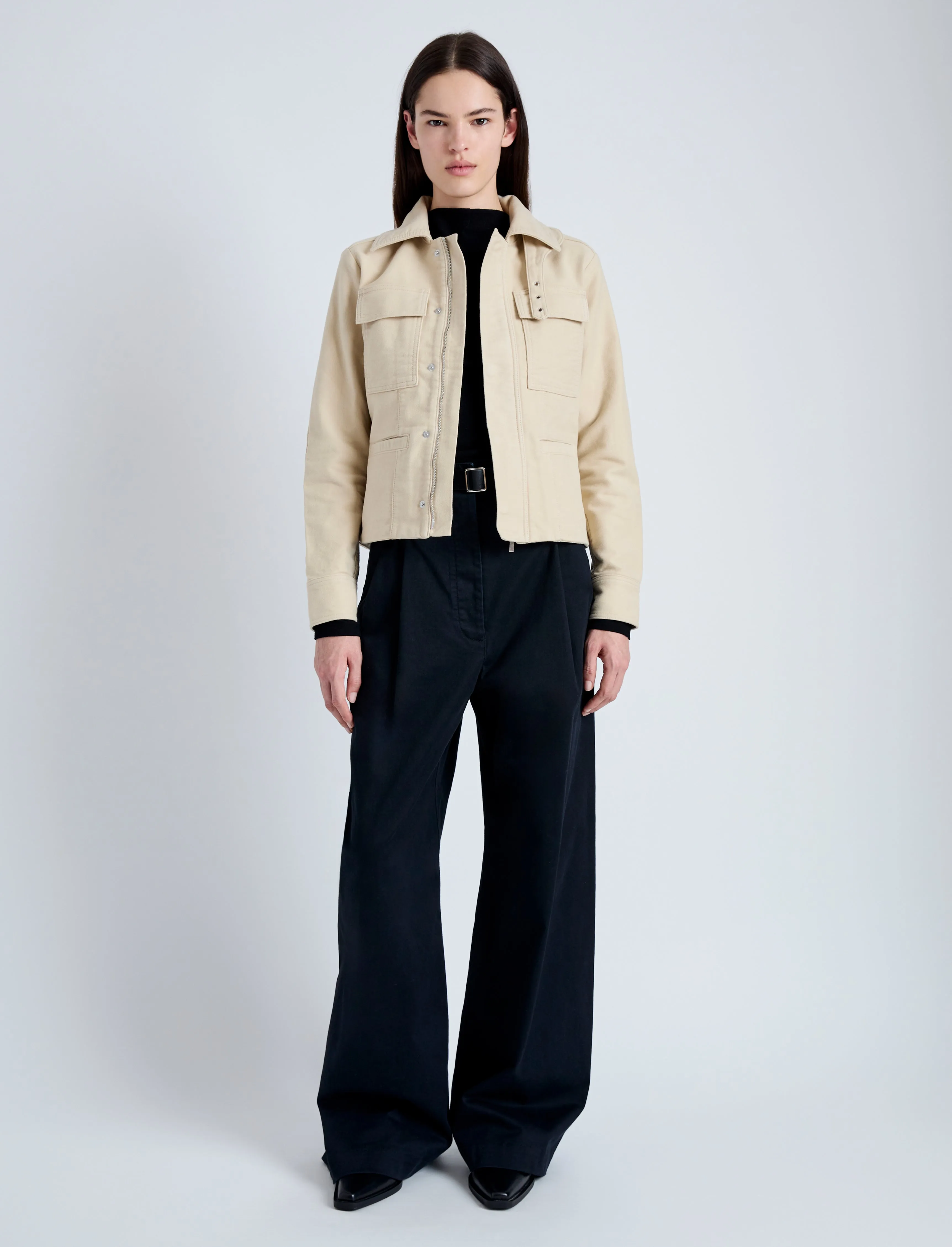 Ava Jacket in Brushed Cotton sold by Proenza Schouler product image thumbnail 3