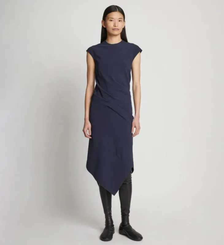 Matte Viscose Crepe Spiral Dress - WHITE sold by Proenza Schouler