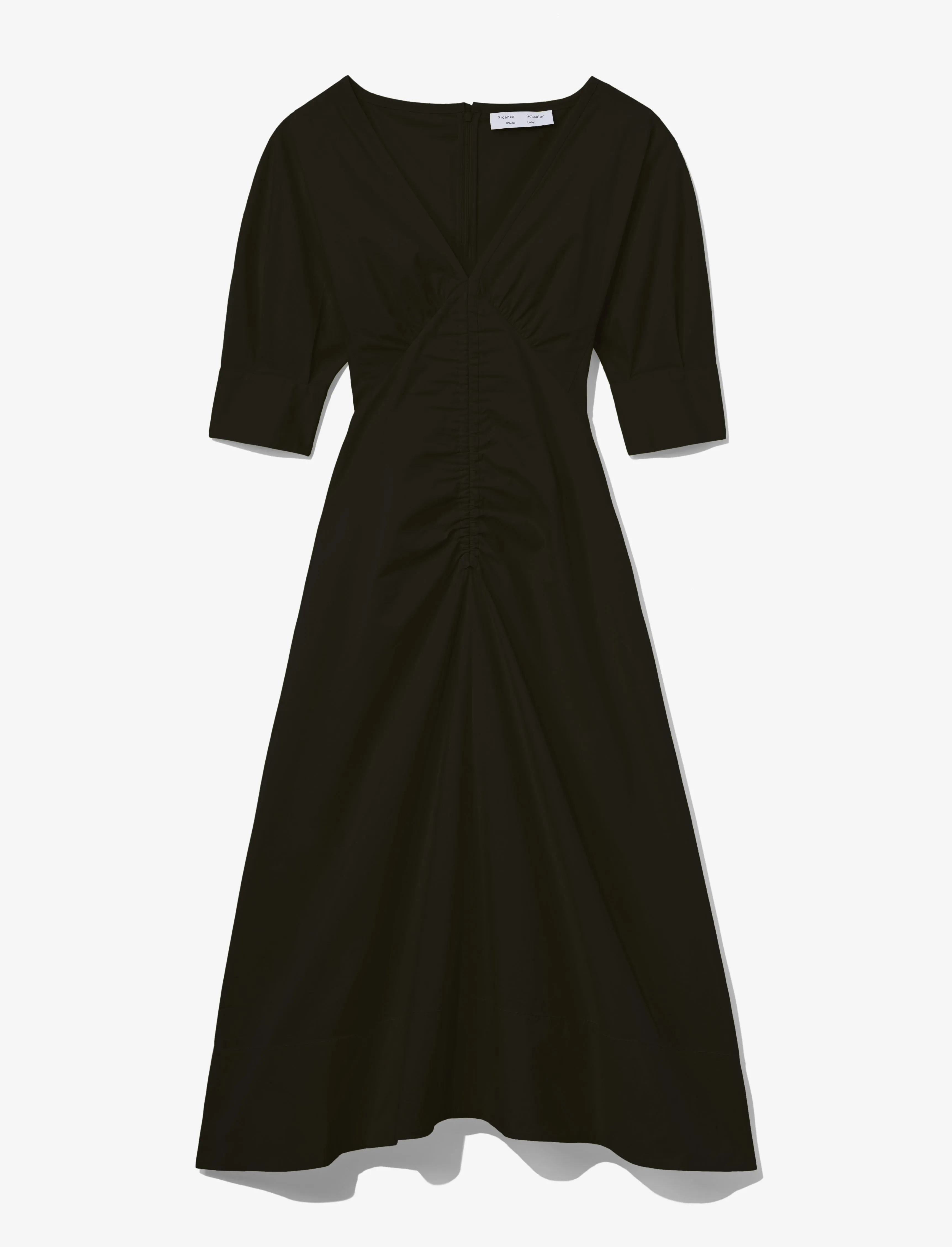 Poplin V-Neck Puff Sleeve Dress sold by Proenza Schouler