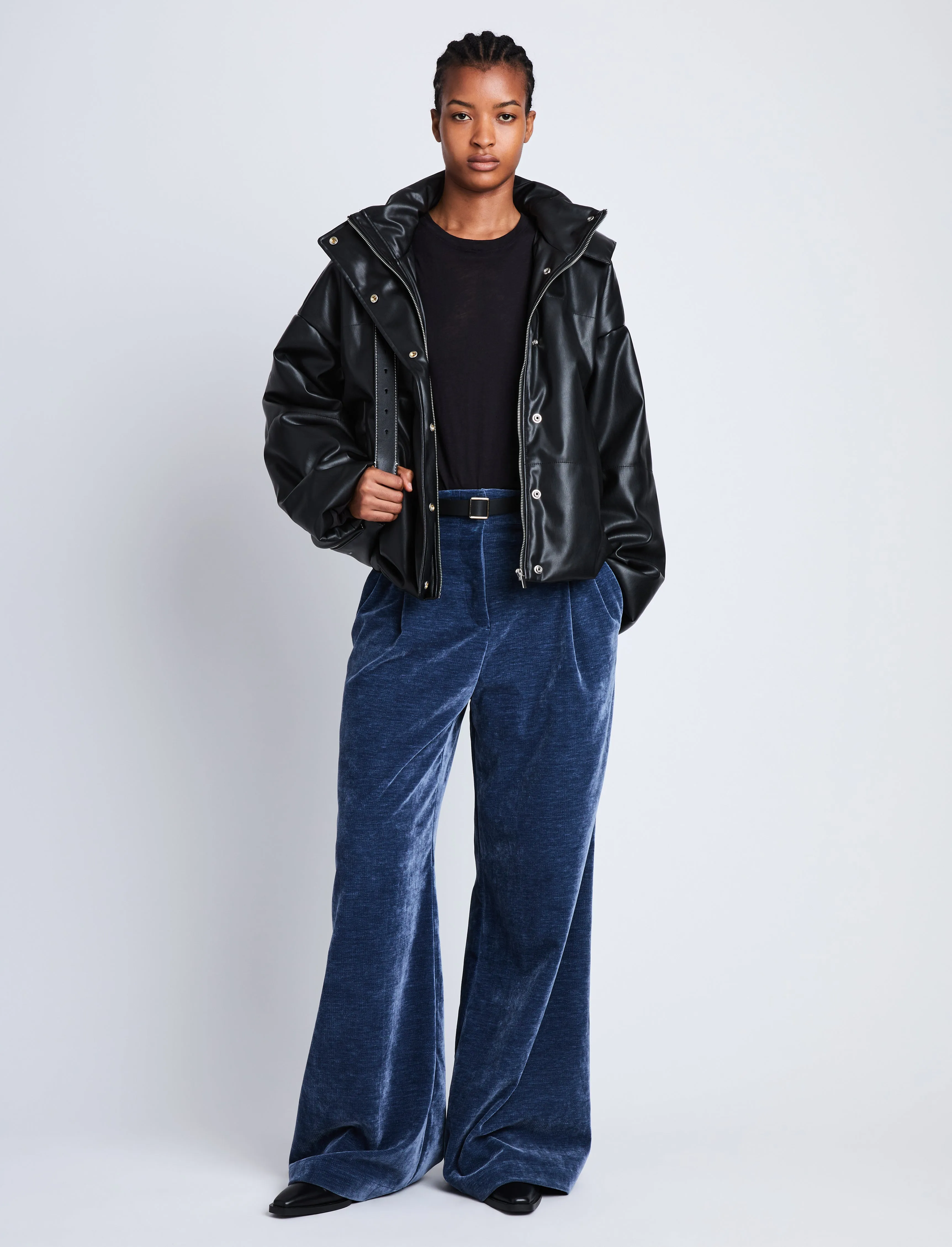 Daylia Puffer Jacket in Faux Leather sold by Proenza Schouler product image thumbnail 3