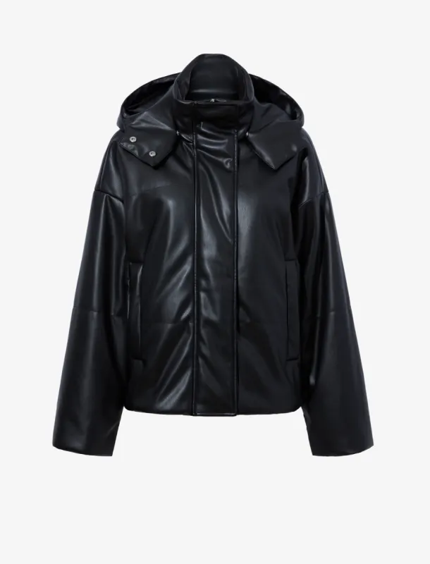 Daylia Puffer Jacket in Faux Leather made by Proenza Schouler