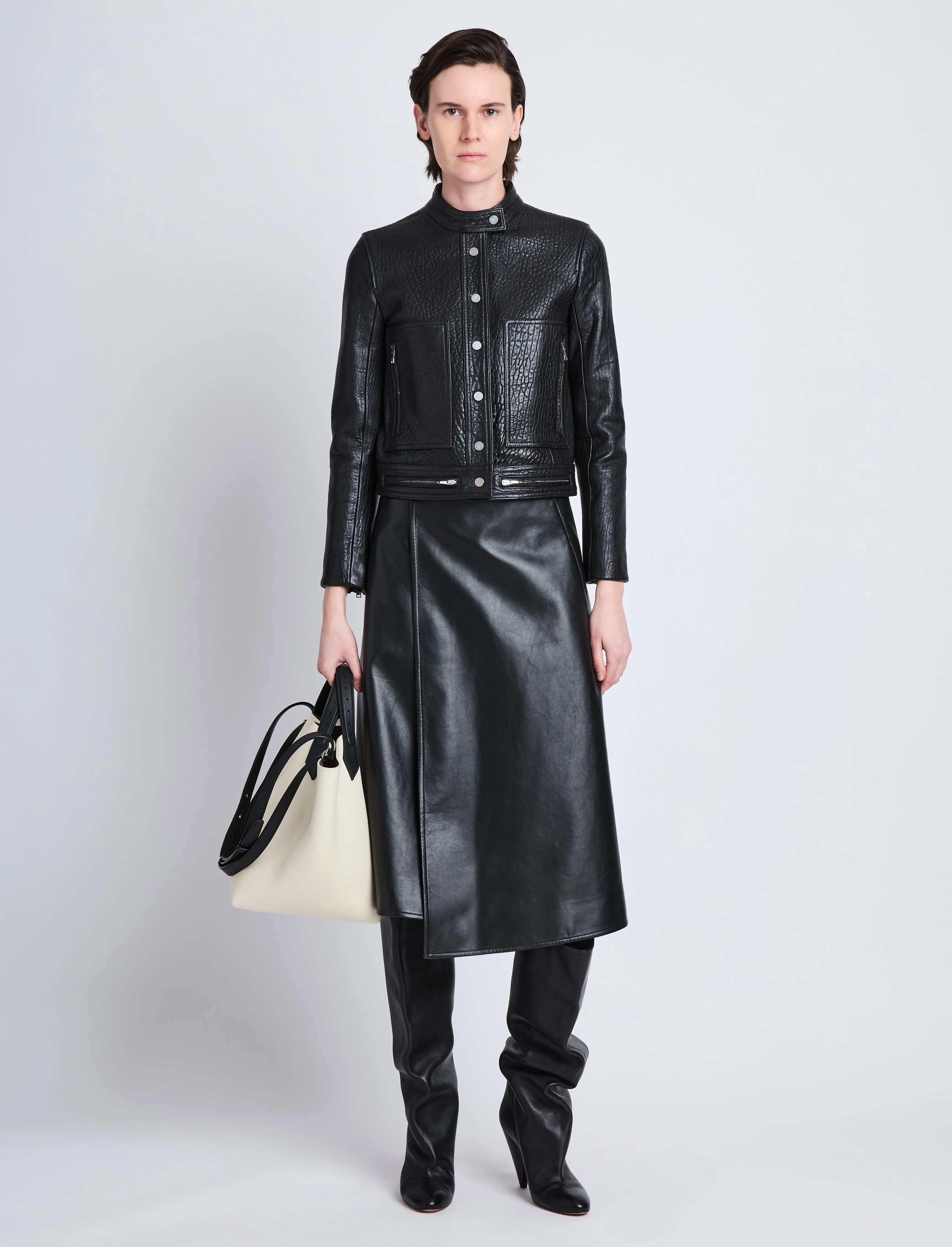 Alice Jacket in Textured Grainy Leather sold by Proenza Schouler product image thumbnail 3