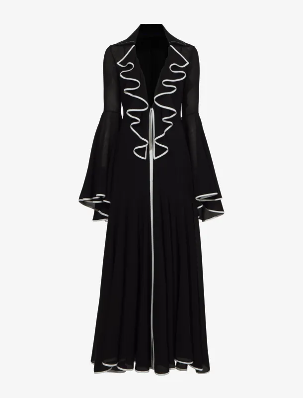 Solid Mesh Ruffle Dress made by Proenza Schouler