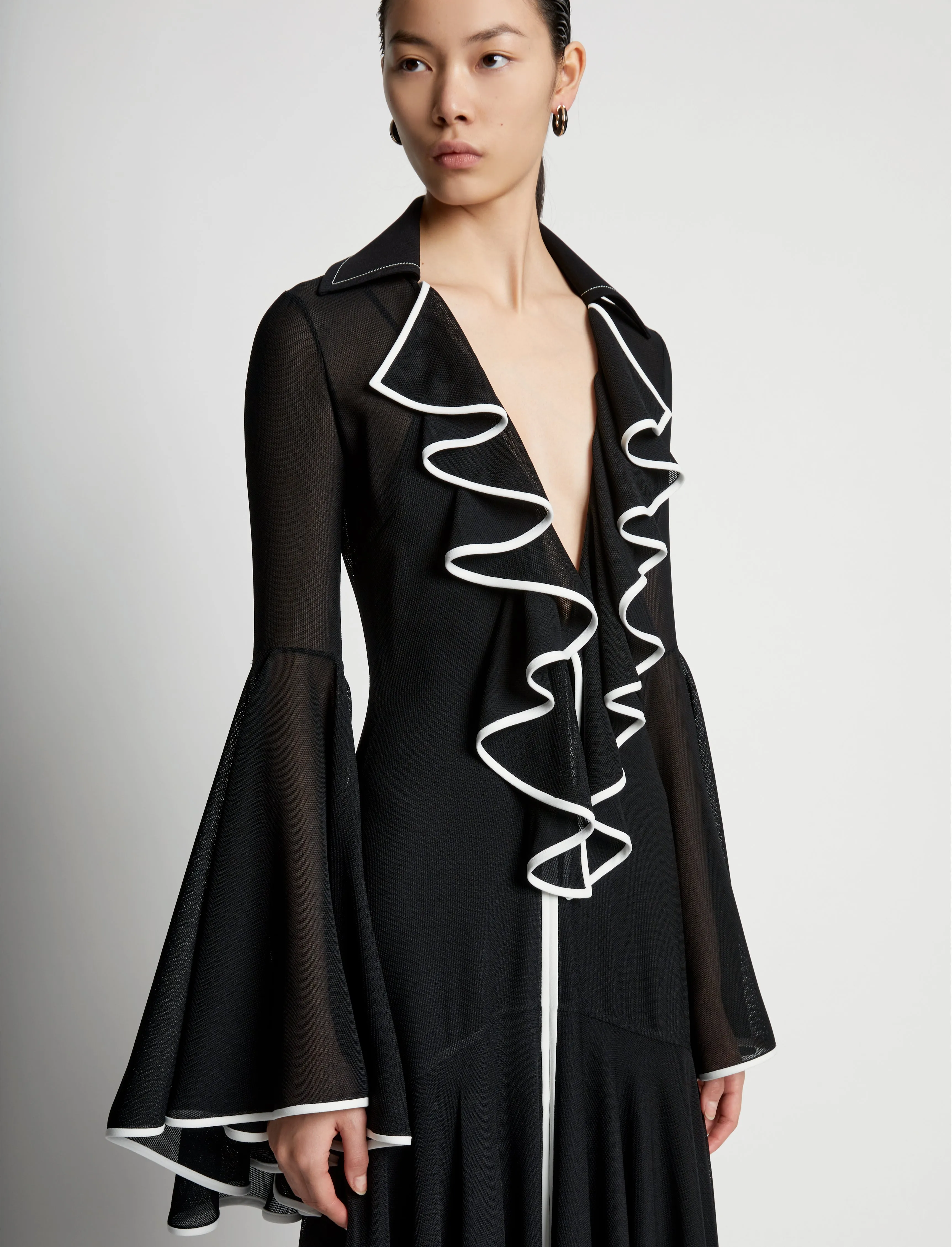 Solid Mesh Ruffle Dress sold by Proenza Schouler product image thumbnail 5