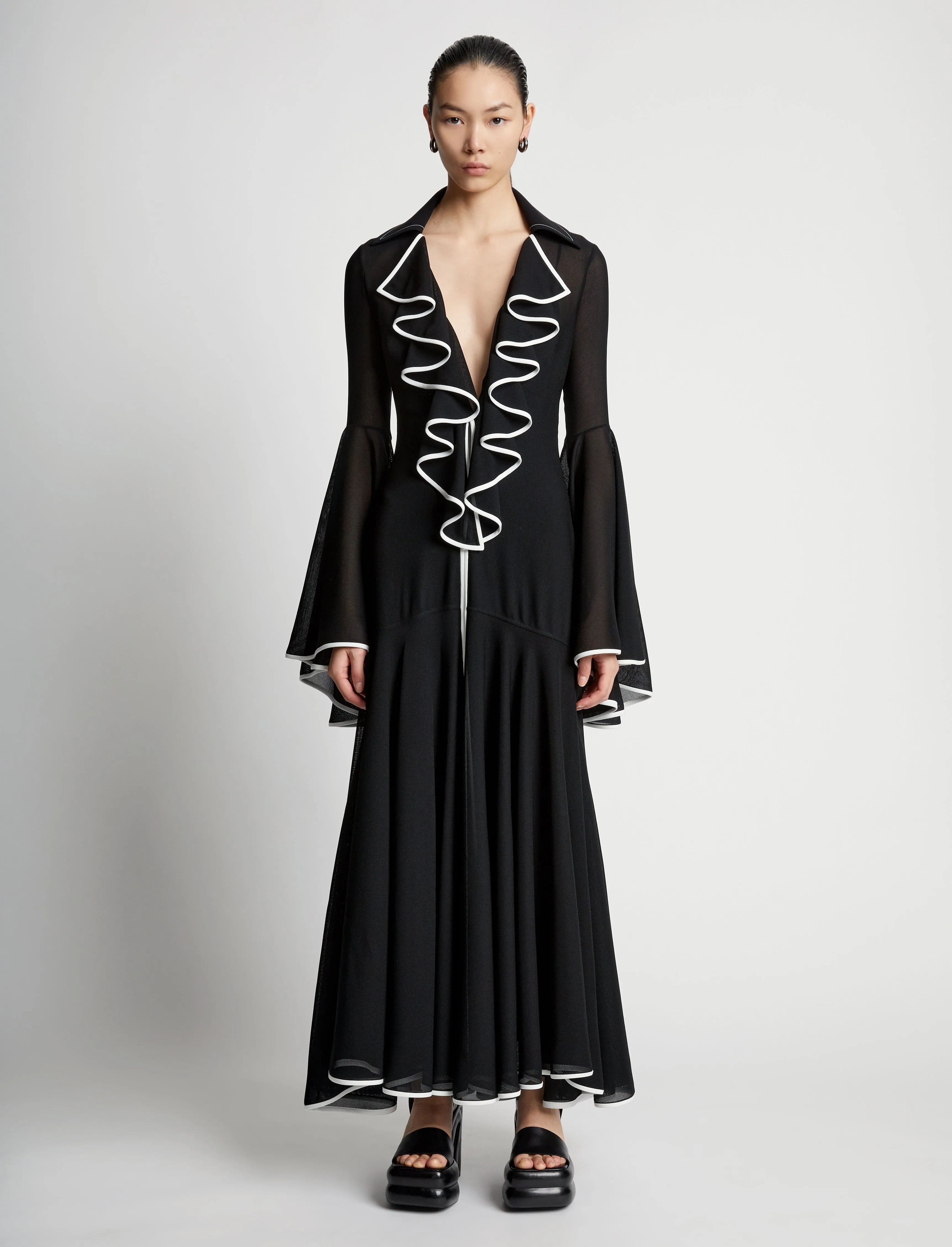Solid Mesh Ruffle Dress sold by Proenza Schouler product image thumbnail 2
