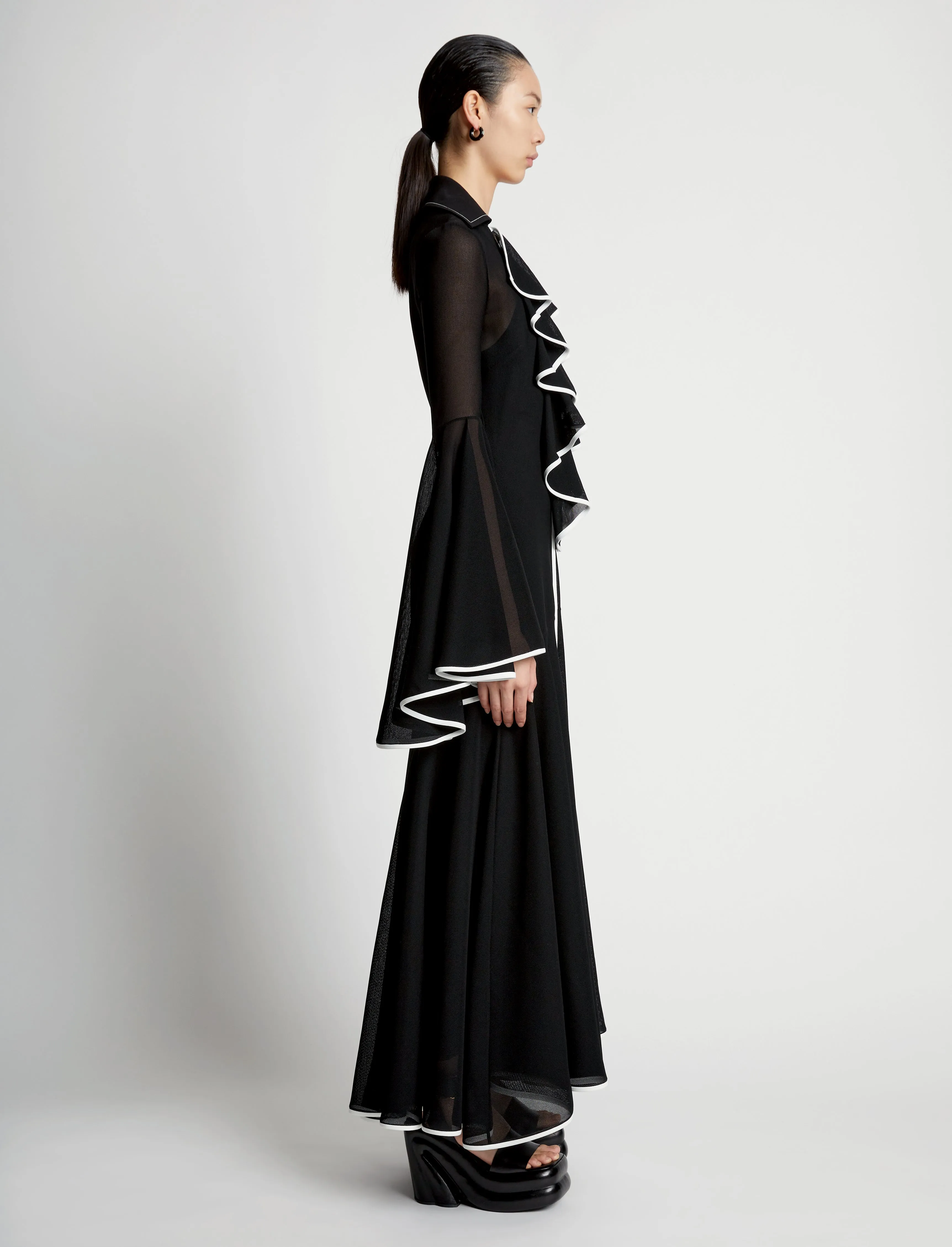 Solid Mesh Ruffle Dress sold by Proenza Schouler product image thumbnail 3