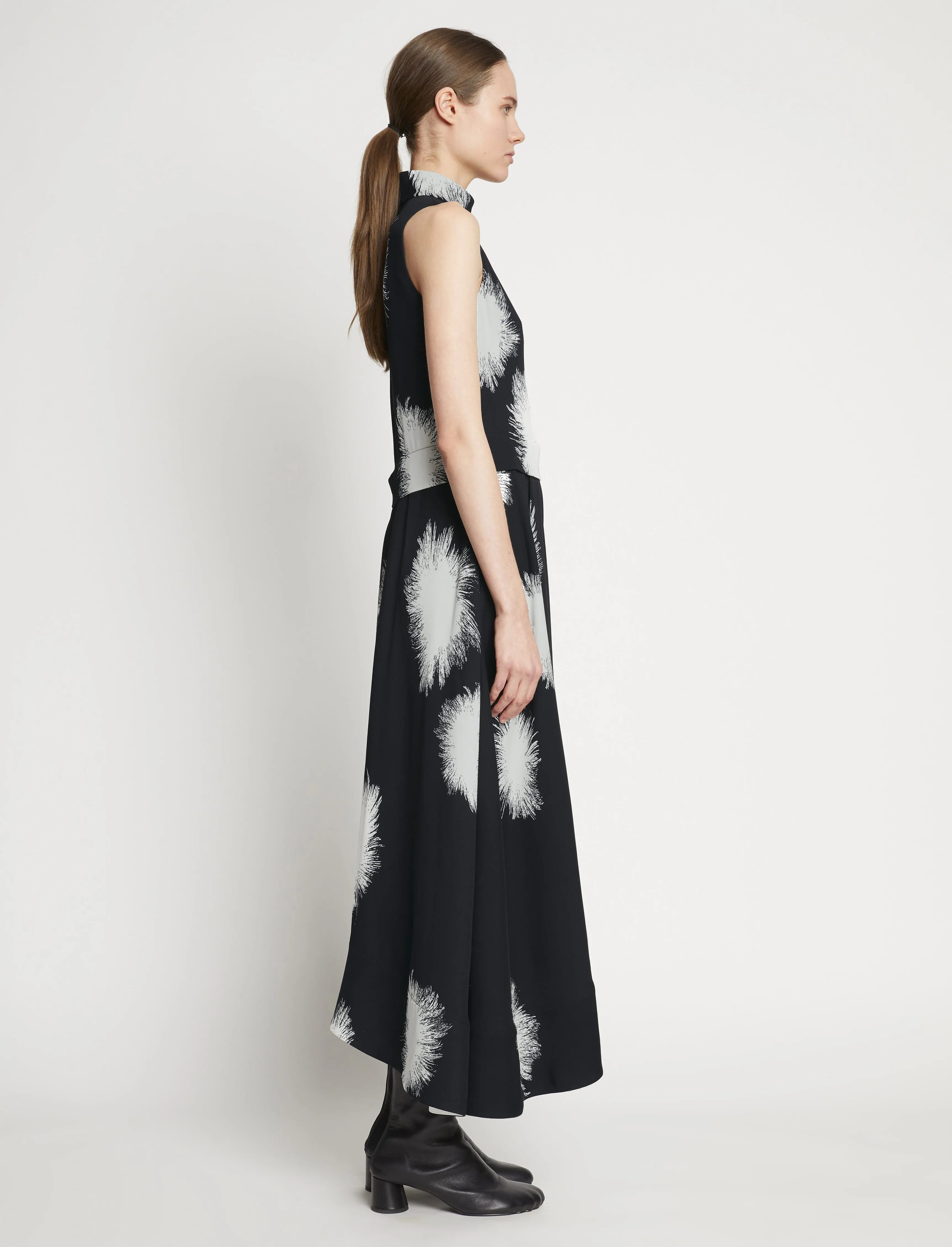 Feather Dot Printed Sleeveless Dress - BLACK/WHITE MULTI sold by Proenza Schouler product image thumbnail 3