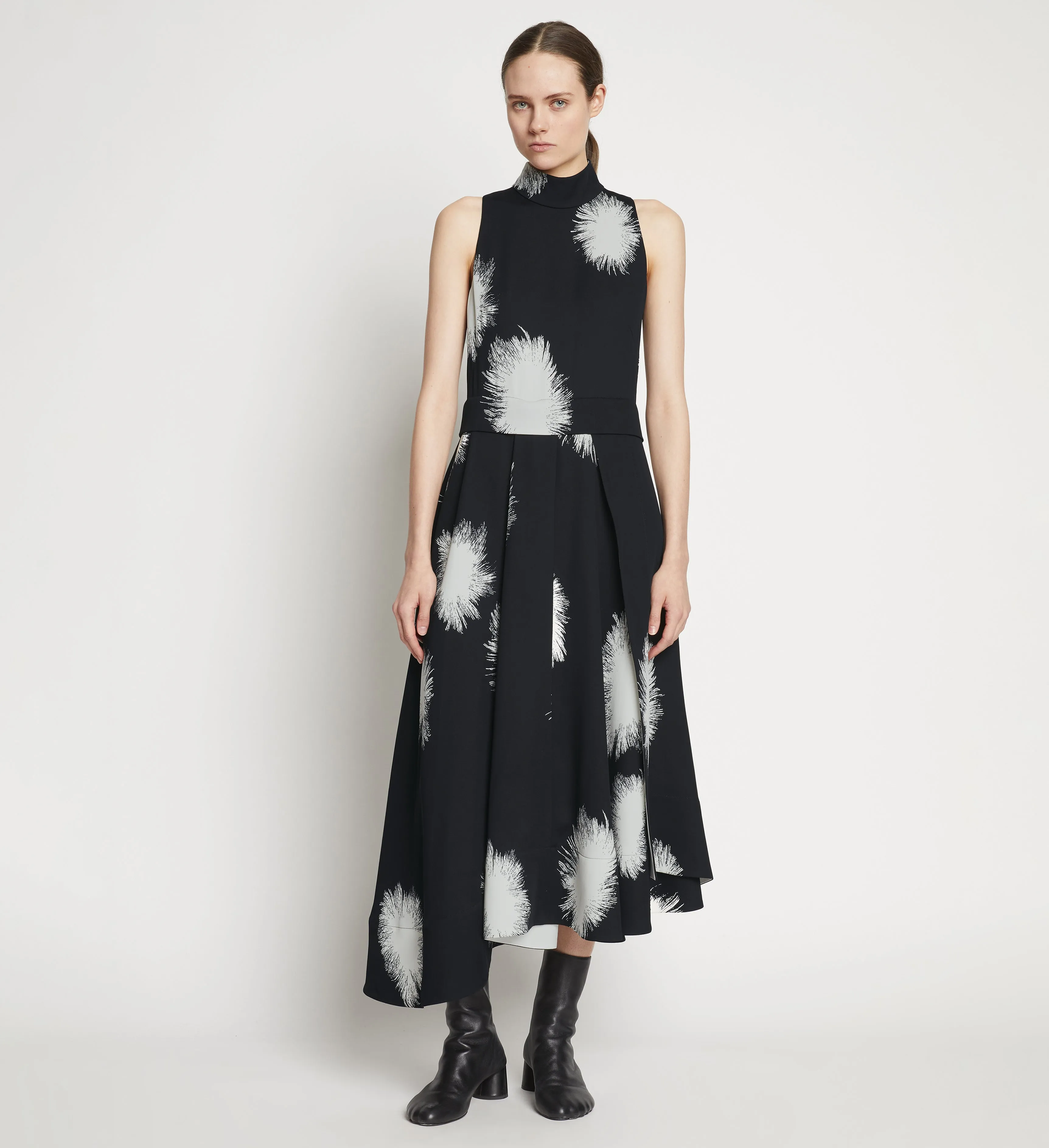 Feather Dot Printed Sleeveless Dress - BLACK/WHITE MULTI sold by Proenza Schouler product image thumbnail 2