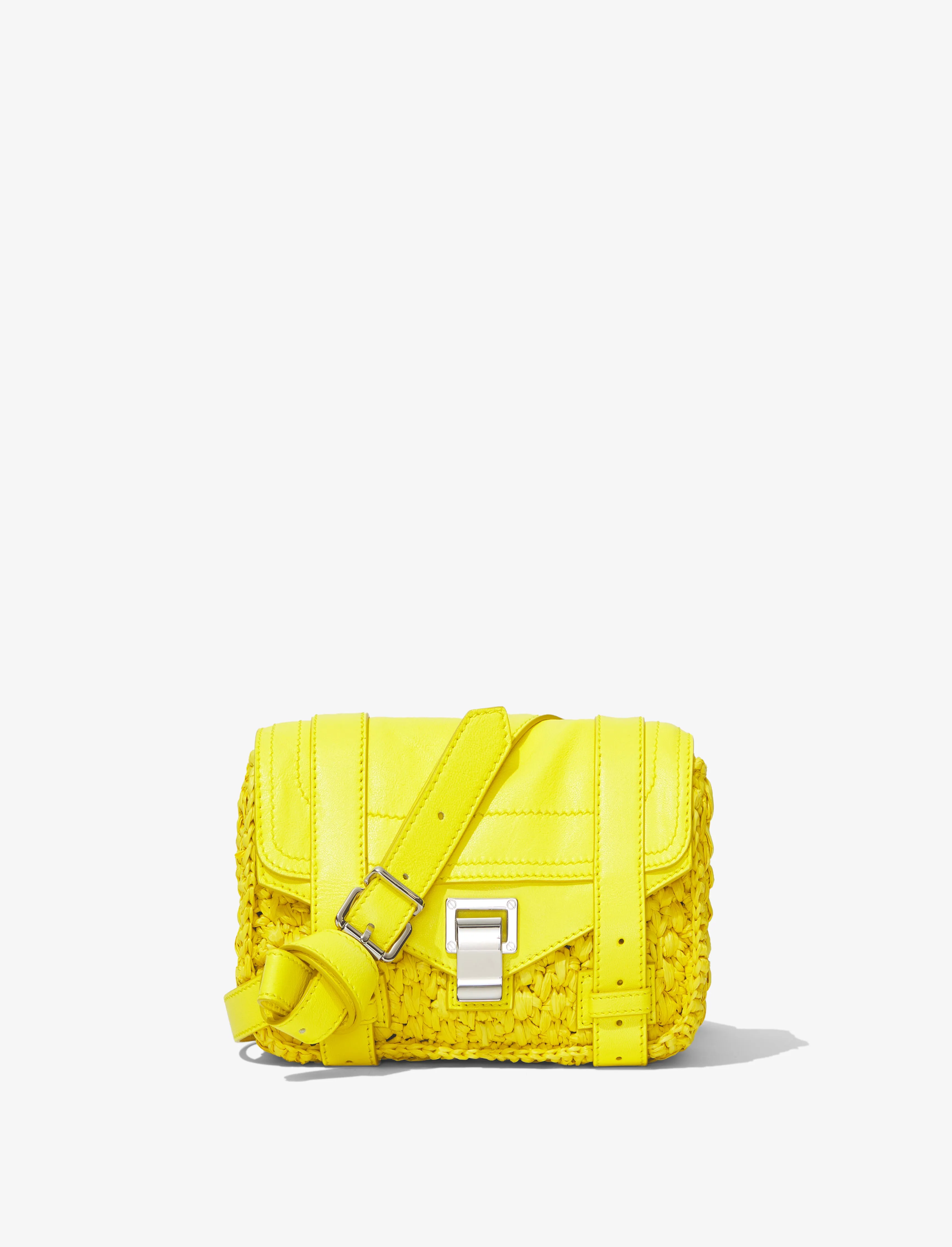 PS1 Mini Crossbody Bag in Raffia sold by Proenza Schouler
