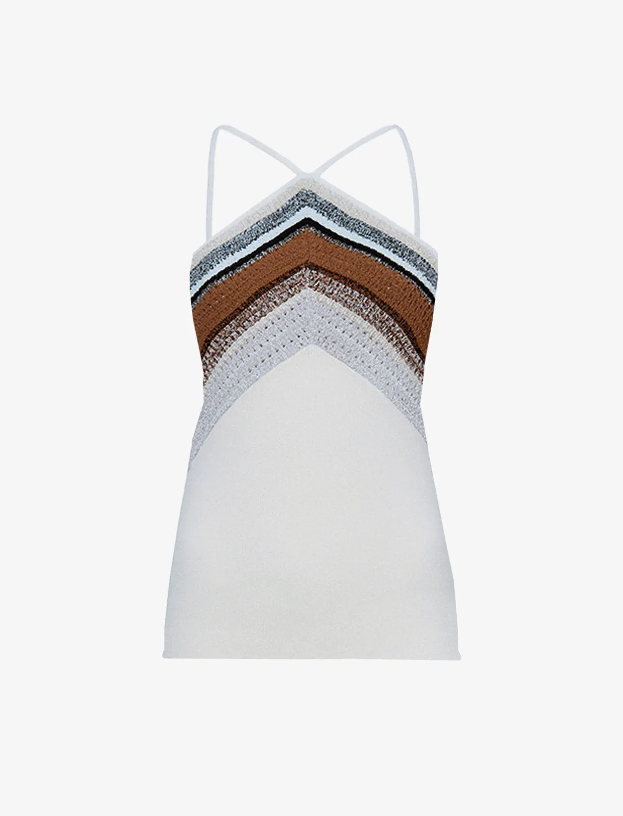 Bella Tank in Crochet Stripe Knit sold by Proenza Schouler