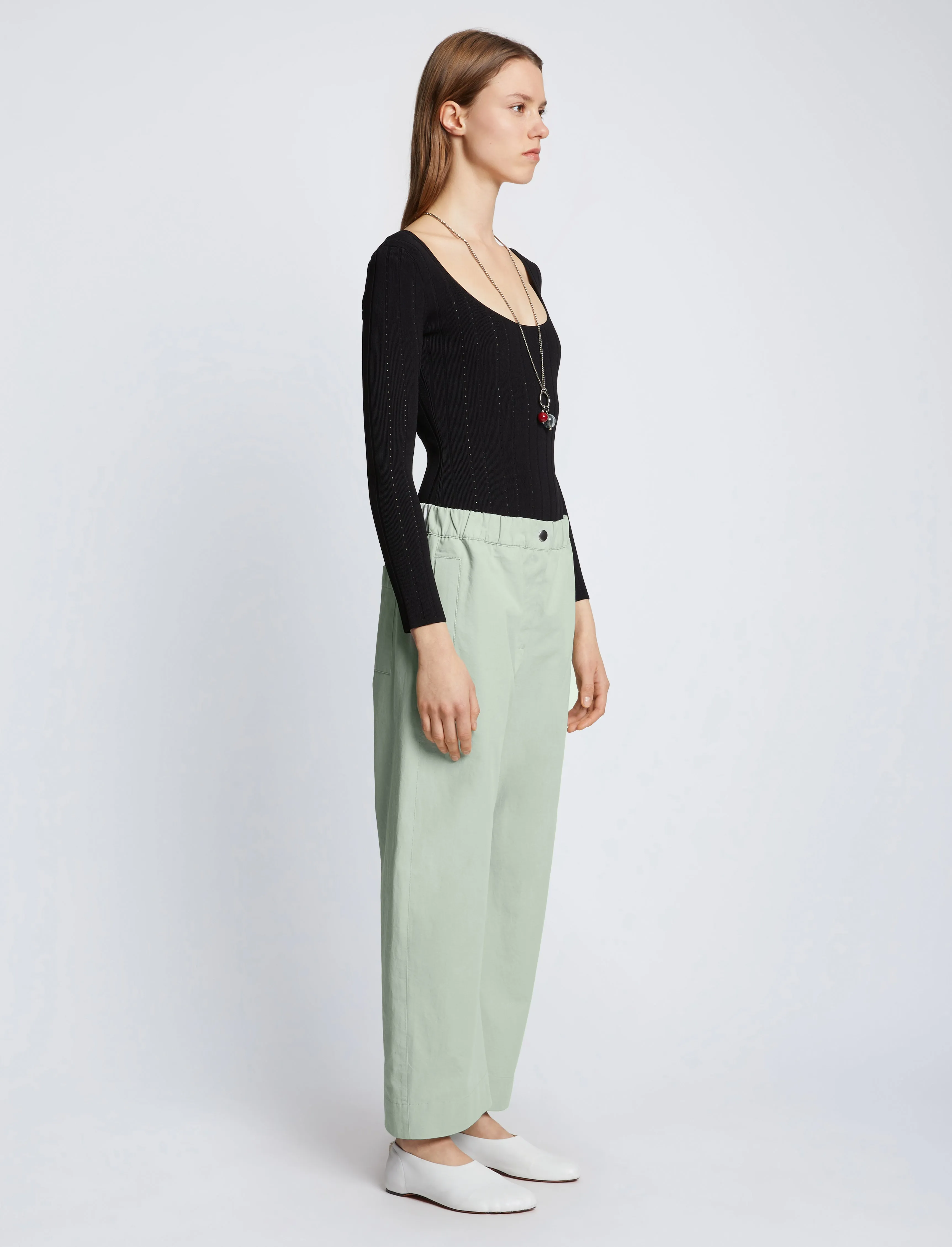 Solid Cotton Linen Easy Pants sold by Proenza Schouler product image thumbnail 3
