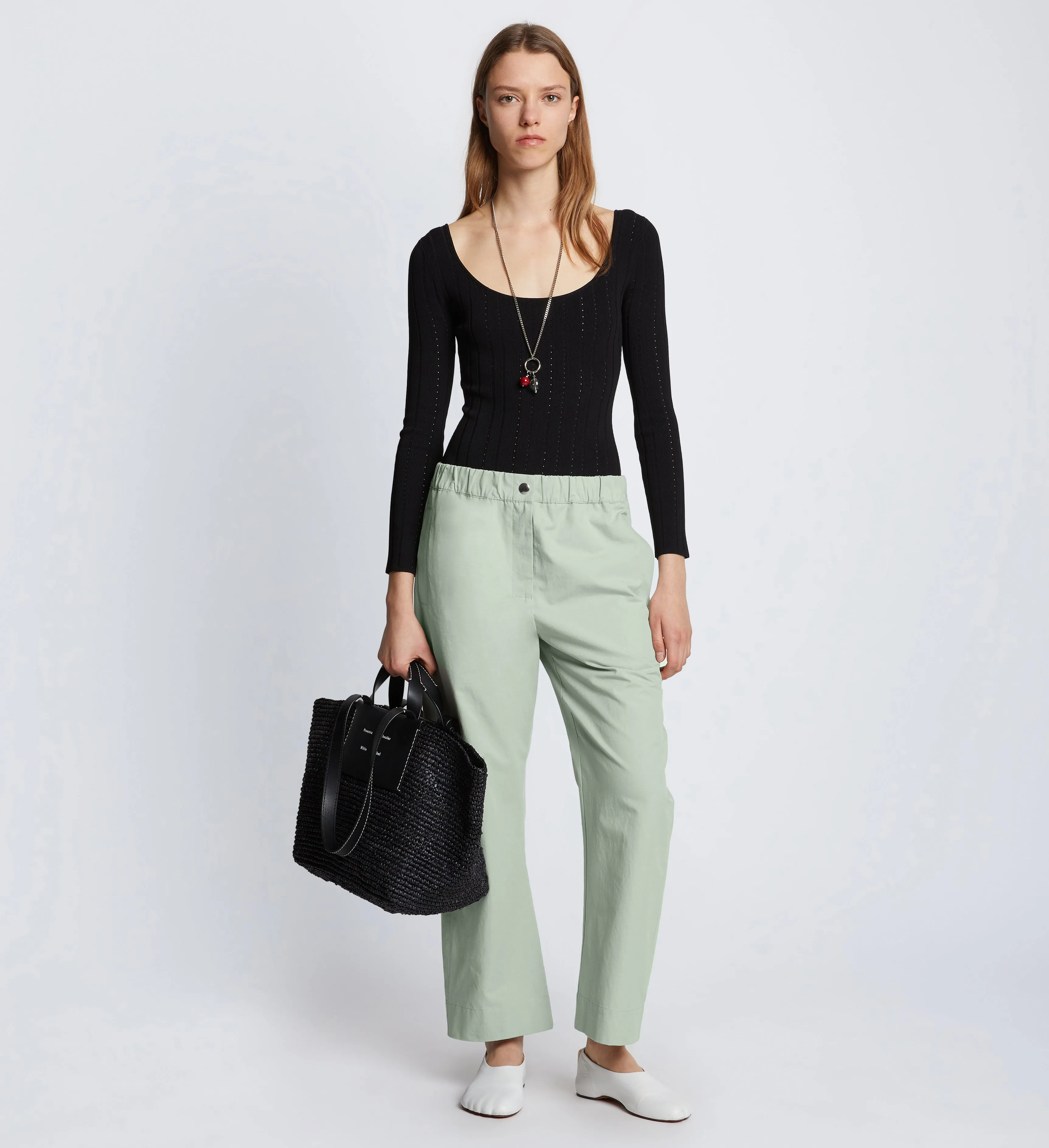 Solid Cotton Linen Easy Pants sold by Proenza Schouler product image thumbnail 2