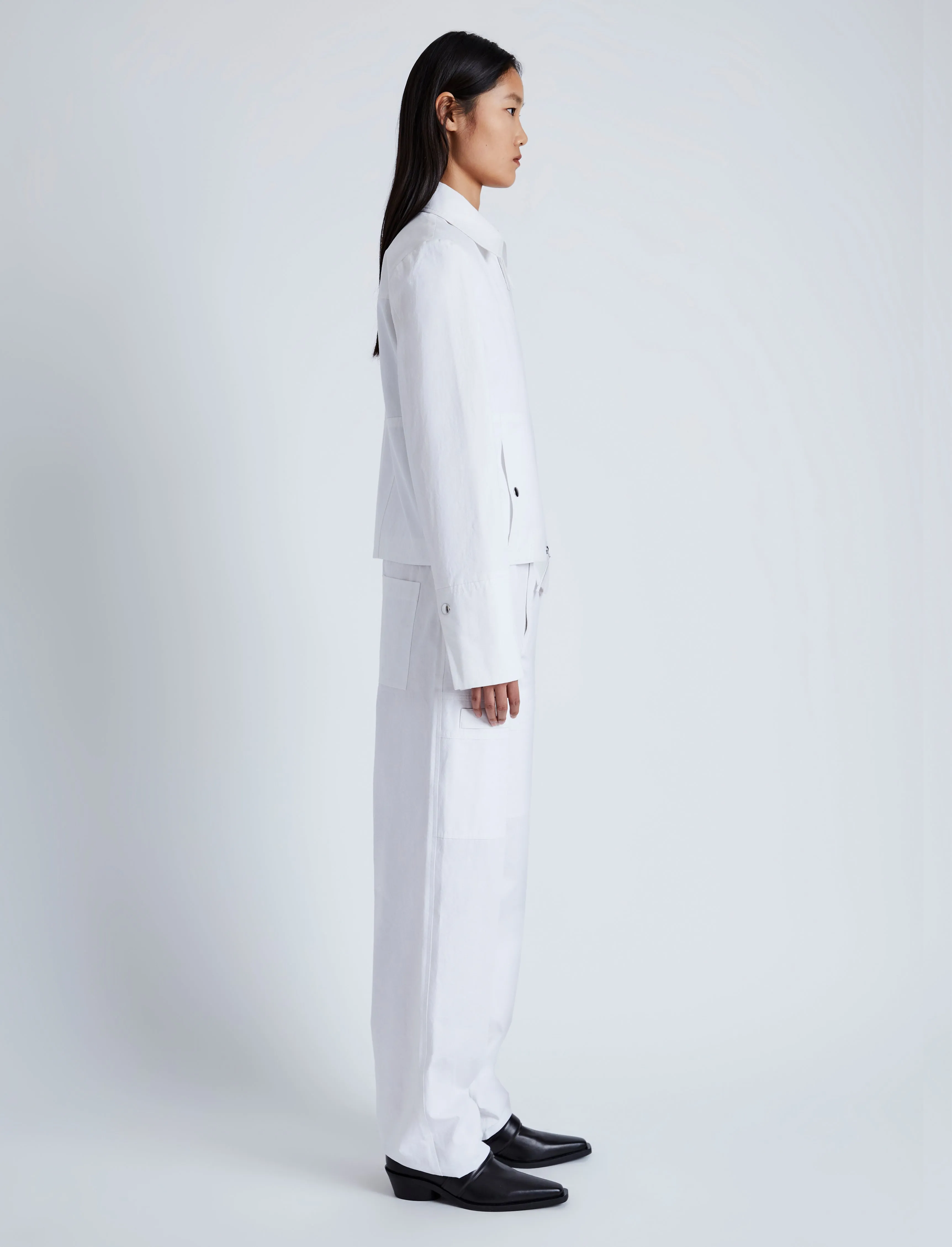 Barnes Jacket in Rumpled Cotton sold by Proenza Schouler product image thumbnail 4
