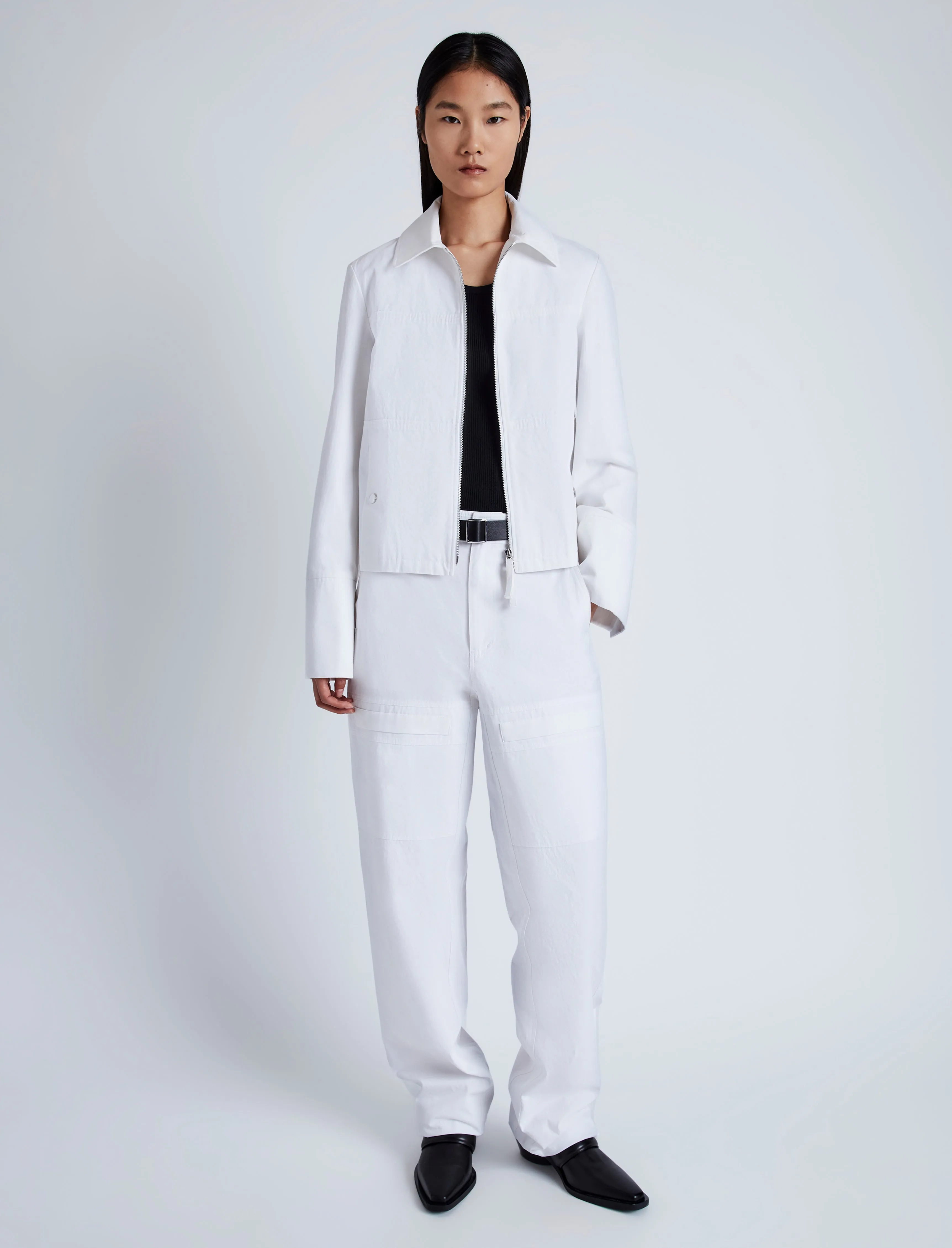 Barnes Jacket in Rumpled Cotton sold by Proenza Schouler product image thumbnail 3