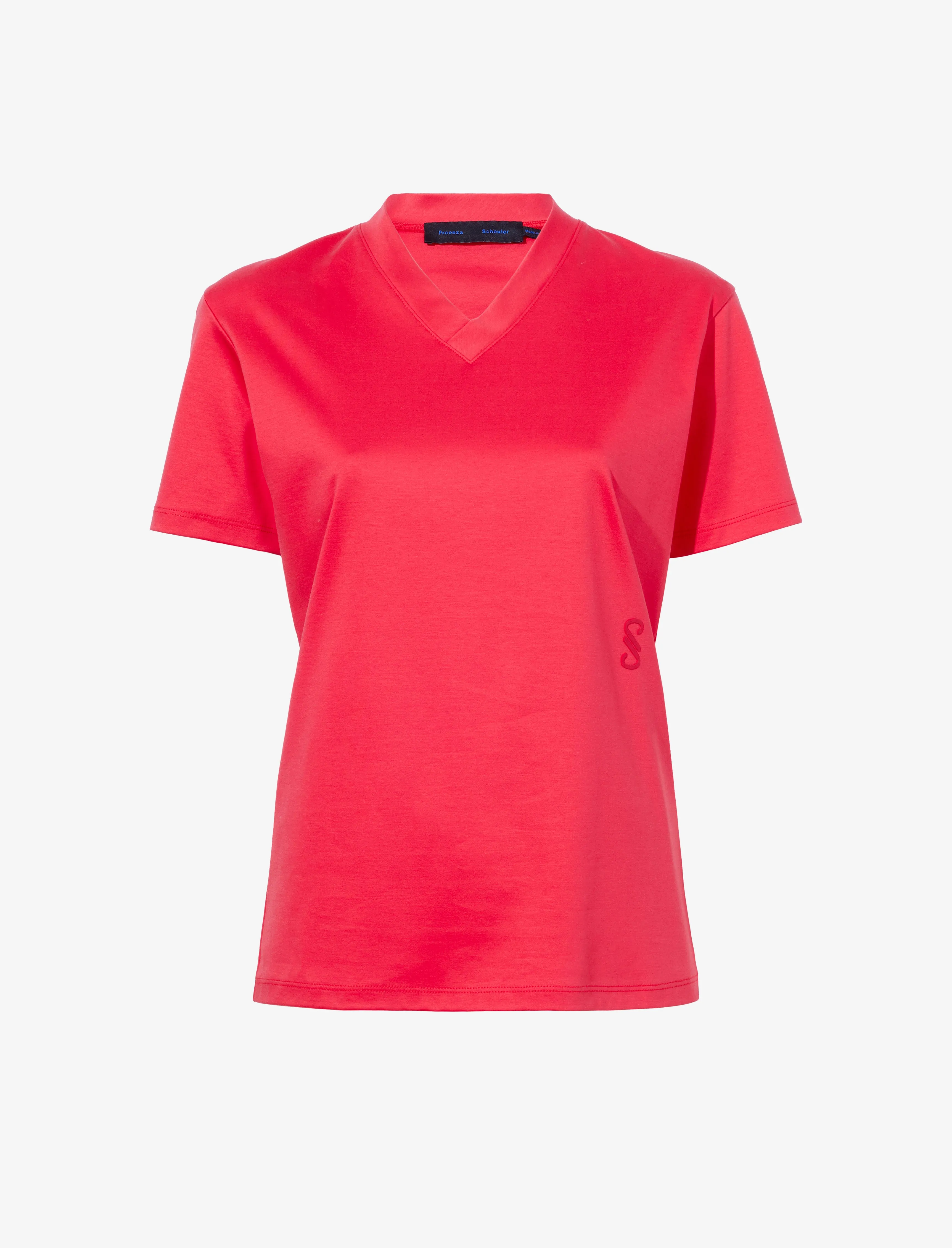 Talia Monogram V-Neck T-Shirt in Eco Cotton Jersey sold by Proenza Schouler