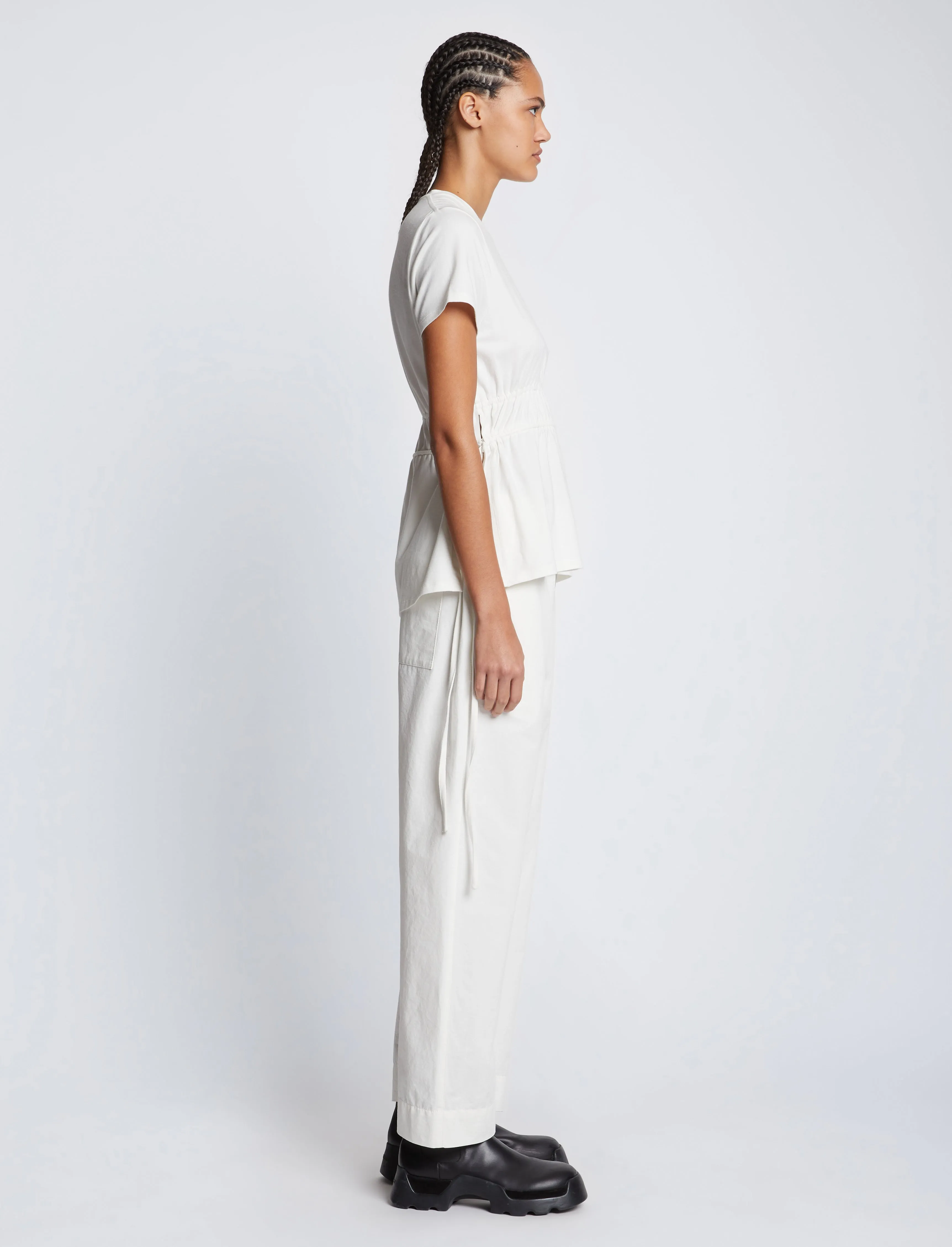 Ruched Side Tie T-Shirt sold by Proenza Schouler product image thumbnail 4
