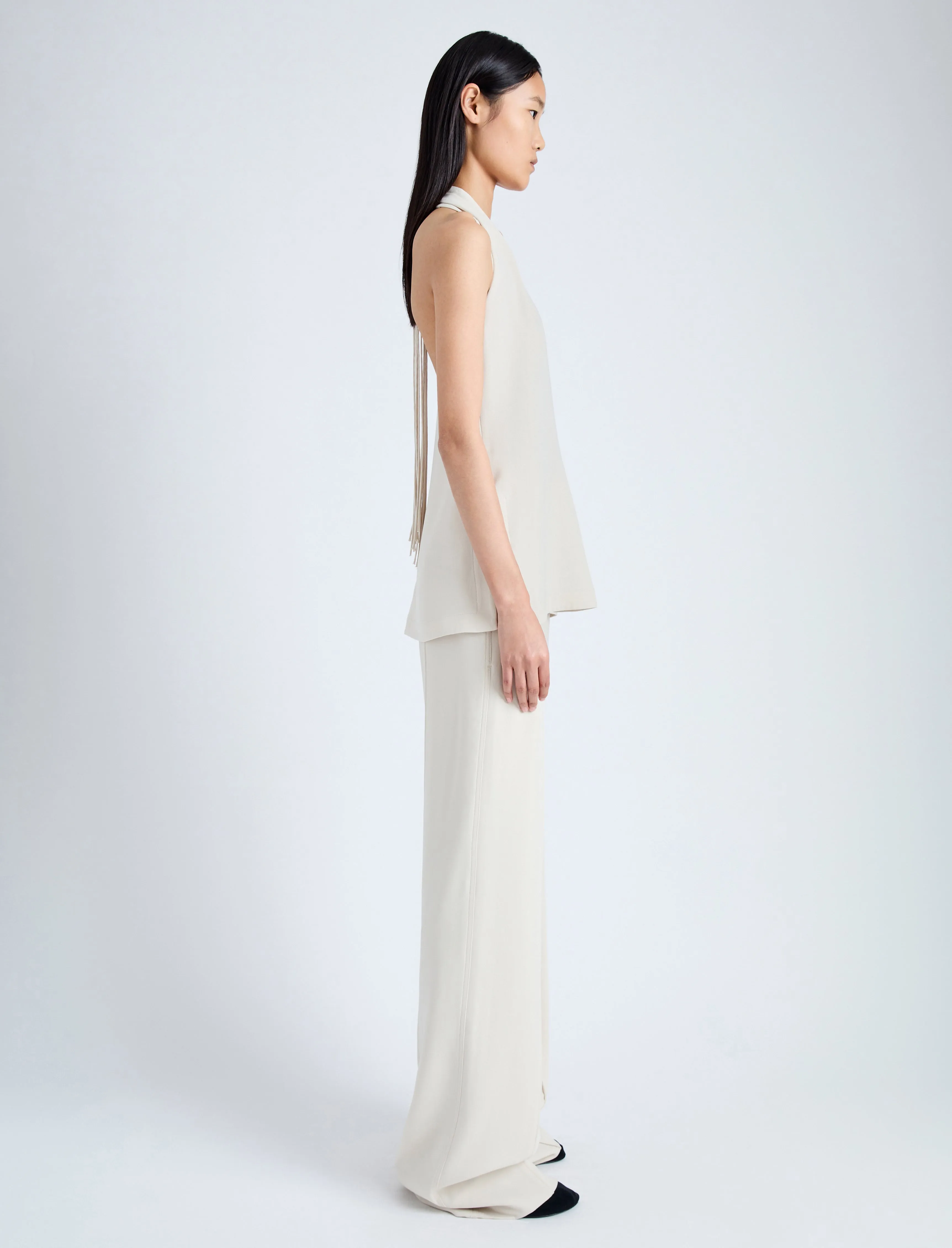 Weyes Pant in Light Matte Double Crepe sold by Proenza Schouler product image thumbnail 3
