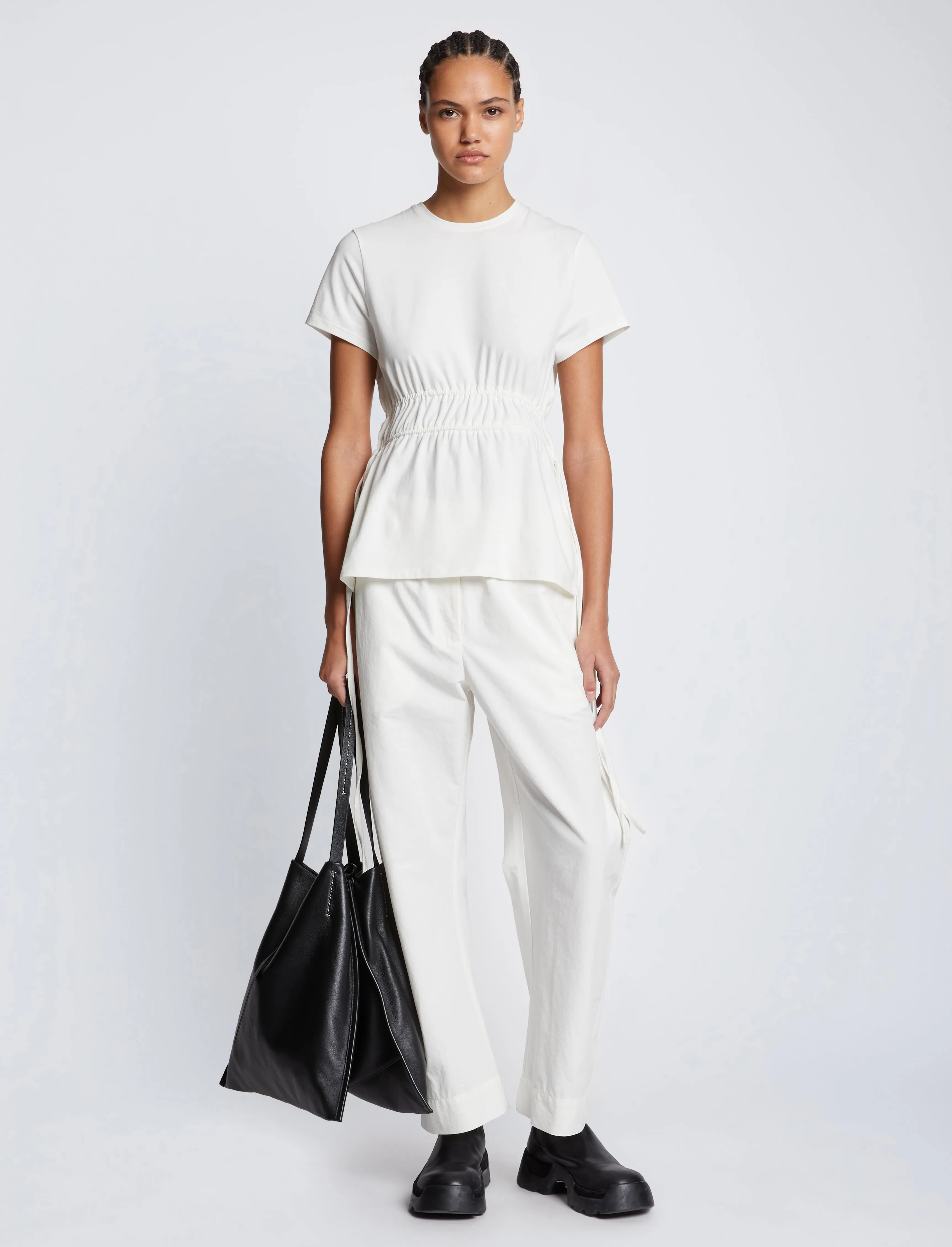 Ruched Side Tie T-Shirt sold by Proenza Schouler product image thumbnail 3