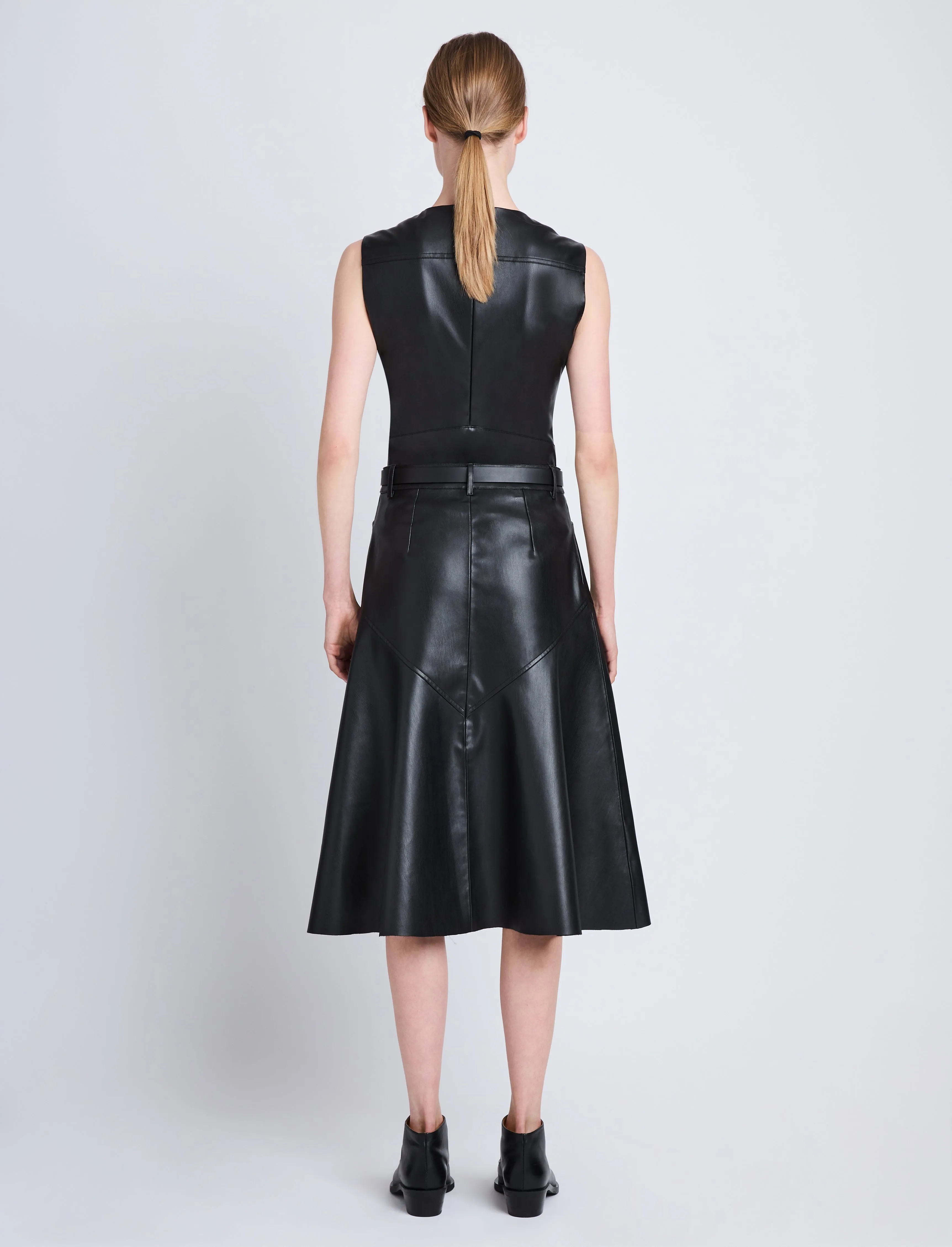Jesse Skirt in Faux Leather sold by Proenza Schouler product image thumbnail 4