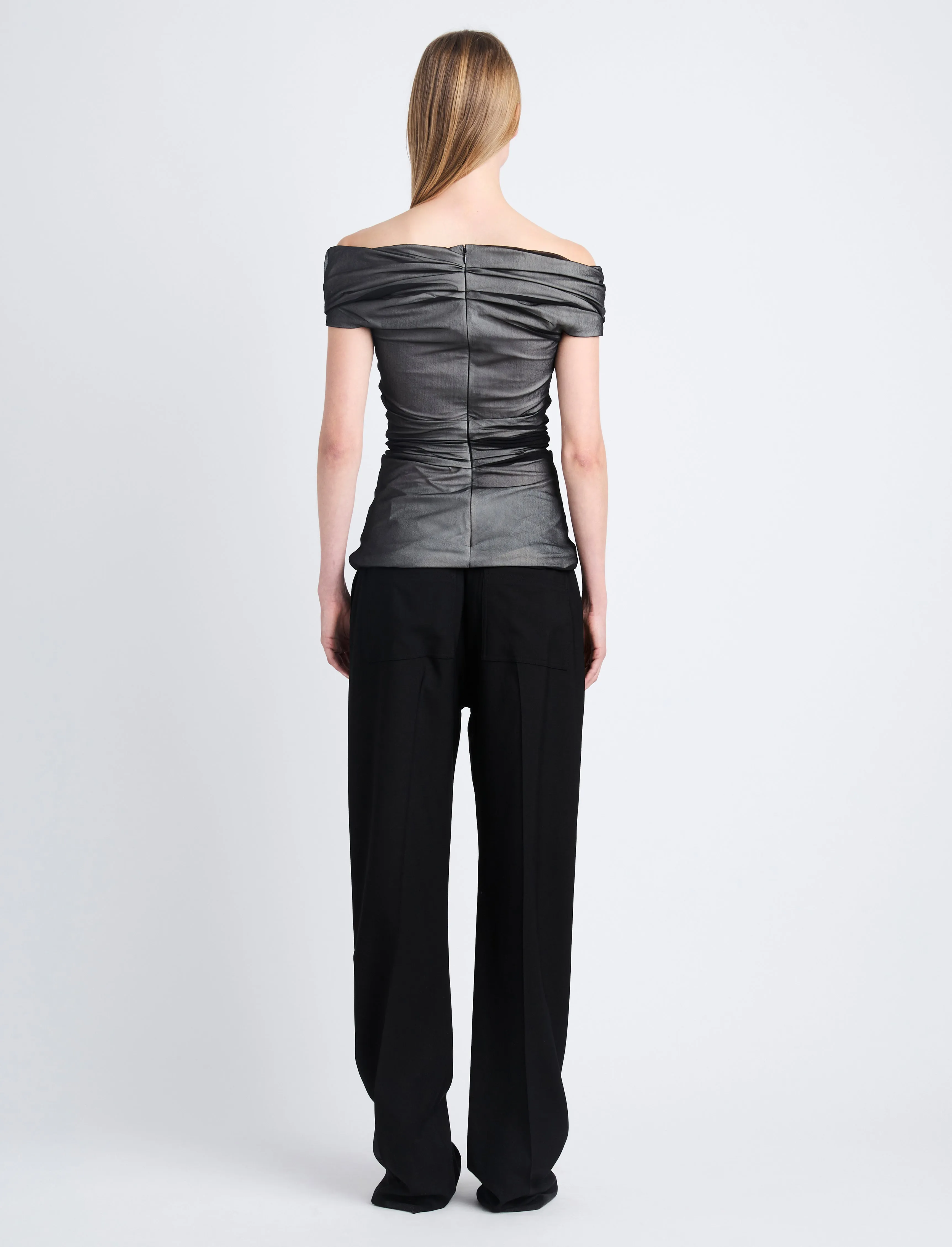 Allegra Off The Shoulder Top in Silk Nylon sold by Proenza Schouler product image thumbnail 5