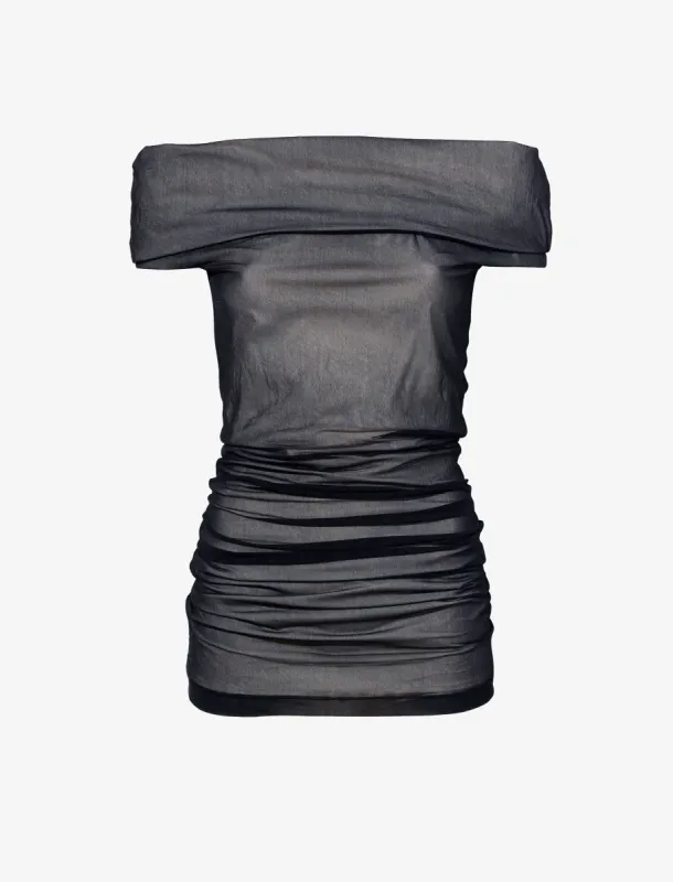 Allegra Off The Shoulder Top in Silk Nylon sold by Proenza Schouler