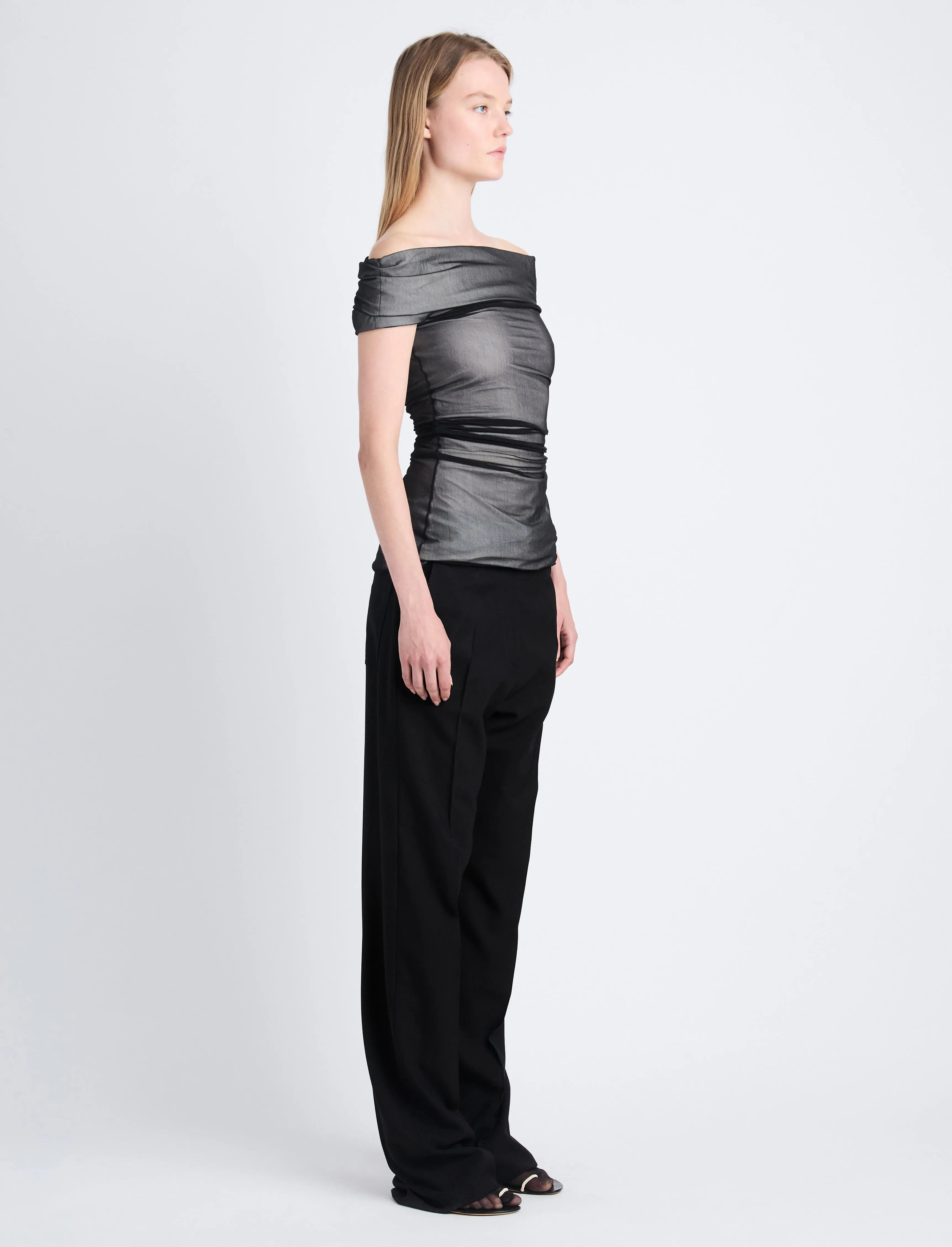 Allegra Off The Shoulder Top in Silk Nylon sold by Proenza Schouler product image thumbnail 4