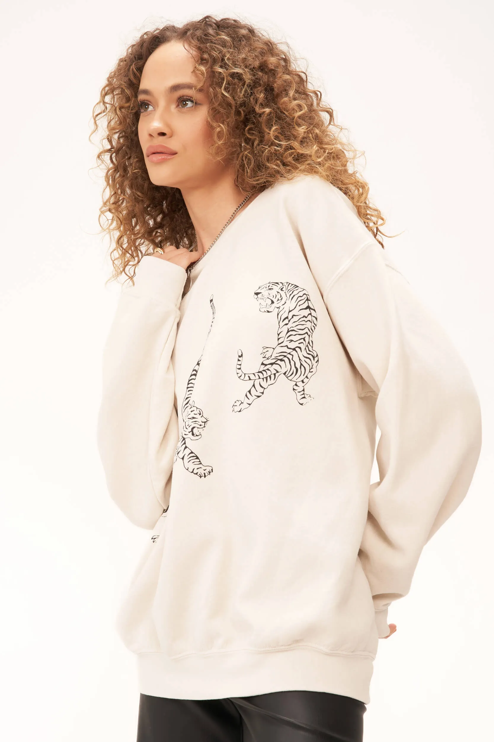 Tigers Oversized Sweatshirt sold by Project Social T product image thumbnail 4