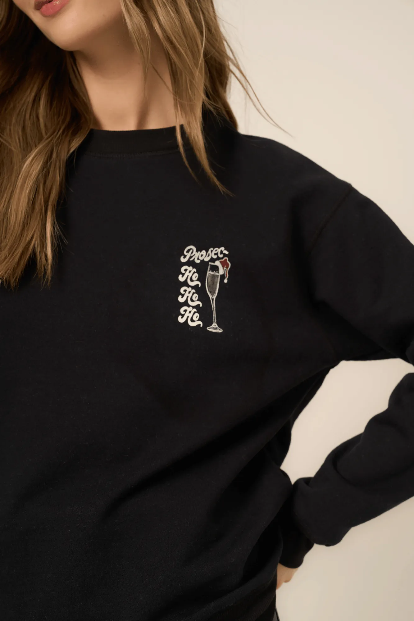Prosecco/Gin Holiday Reversible Sweatshirt - Black sold by Project Social T product image thumbnail 3