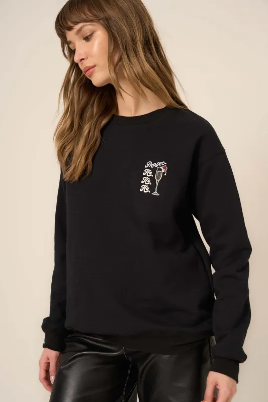 Prosecco/Gin Holiday Reversible Sweatshirt - Black sold by Project Social T