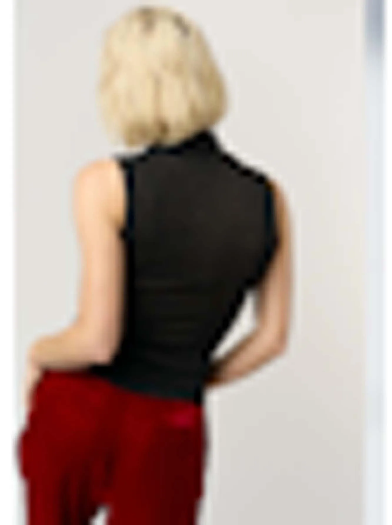 Domino Lurex Mock Neck Tank - Black sold by Project Social T product image thumbnail 4