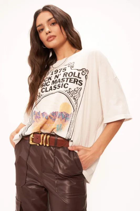 Classic Rock Perfect BF Tee - Vintage White sold by Project Social T
