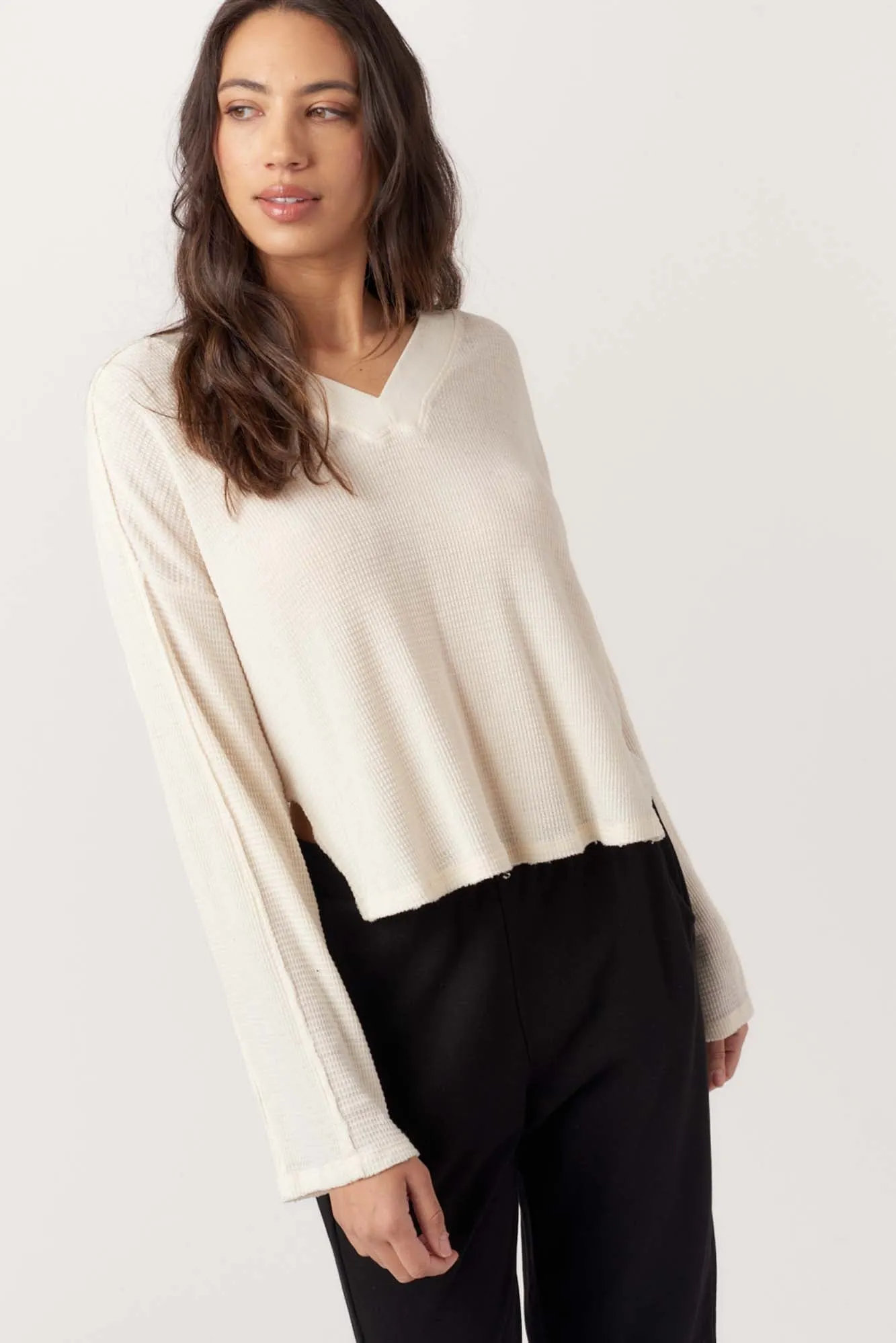 Underground Burnout Thermal V-Neck Long Sleeve sold by Project Social T product image thumbnail 2