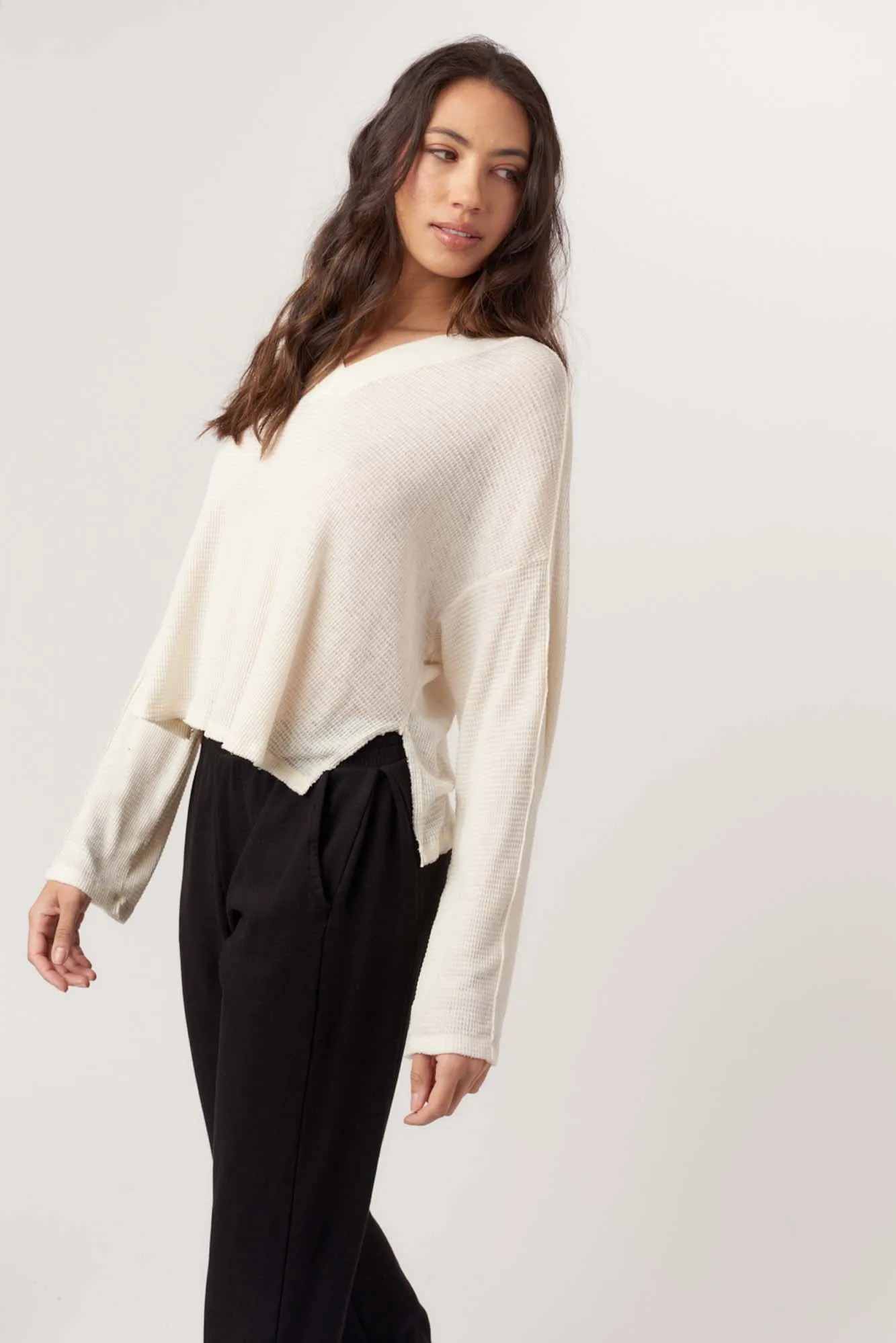 Underground Burnout Thermal V-Neck Long Sleeve sold by Project Social T product image thumbnail 3