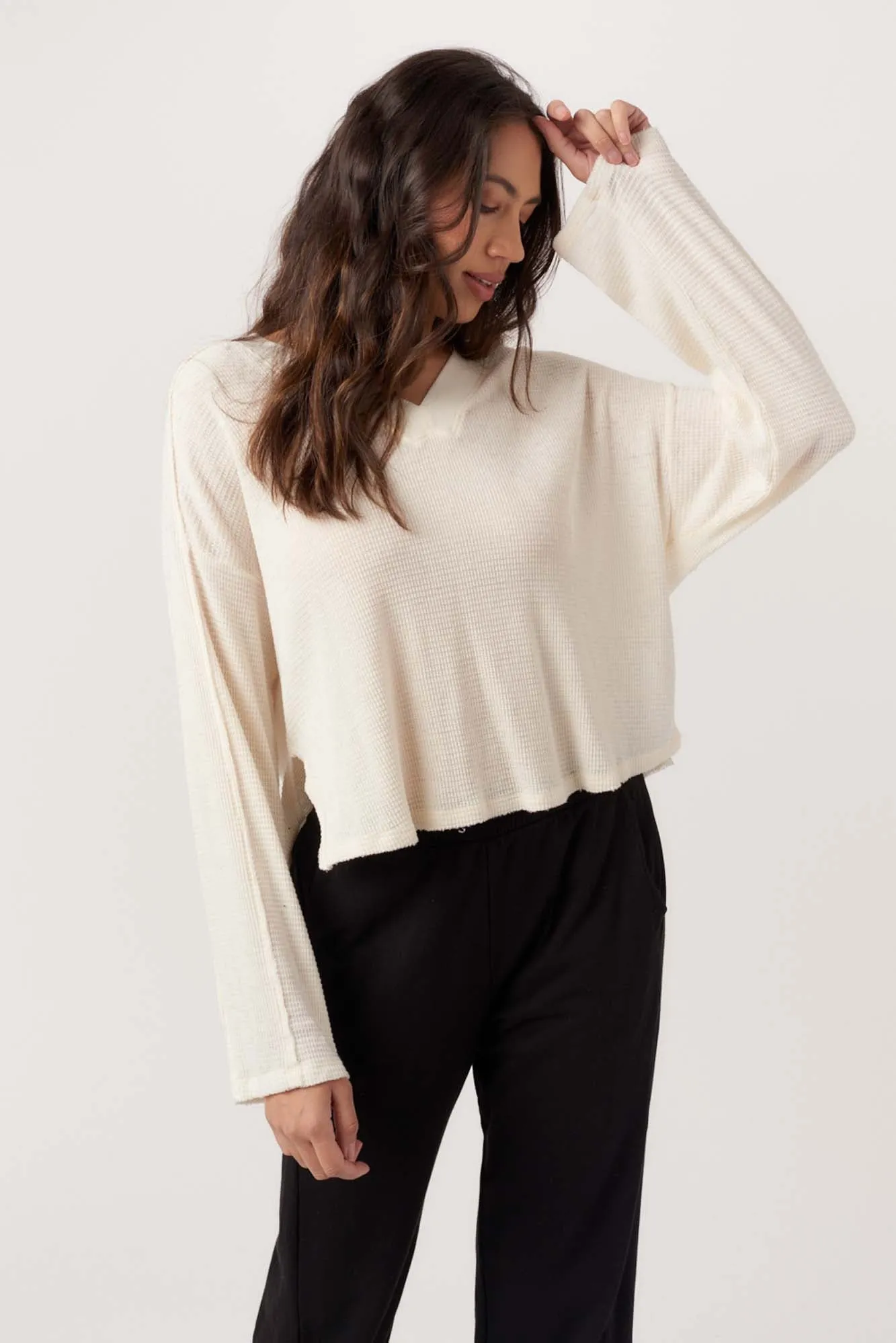 Underground Burnout Thermal V-Neck Long Sleeve sold by Project Social T