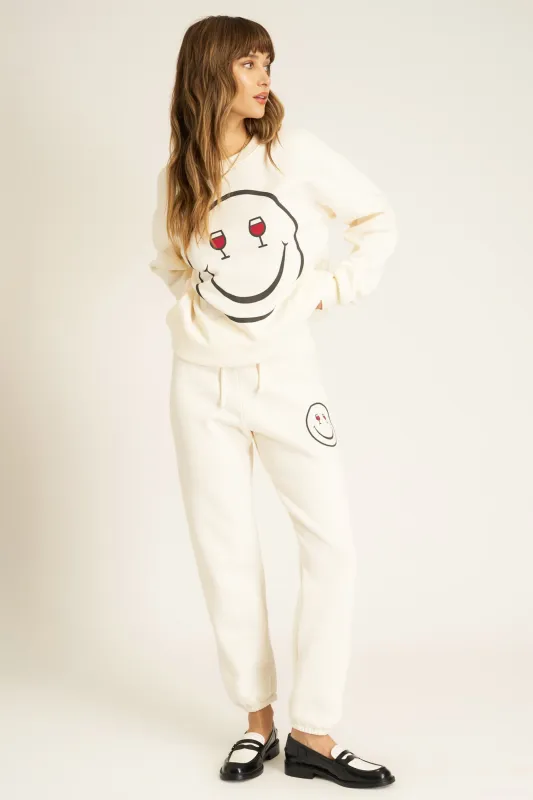 Wine Eyes Jogger - Cozy Cream sold by Project Social T