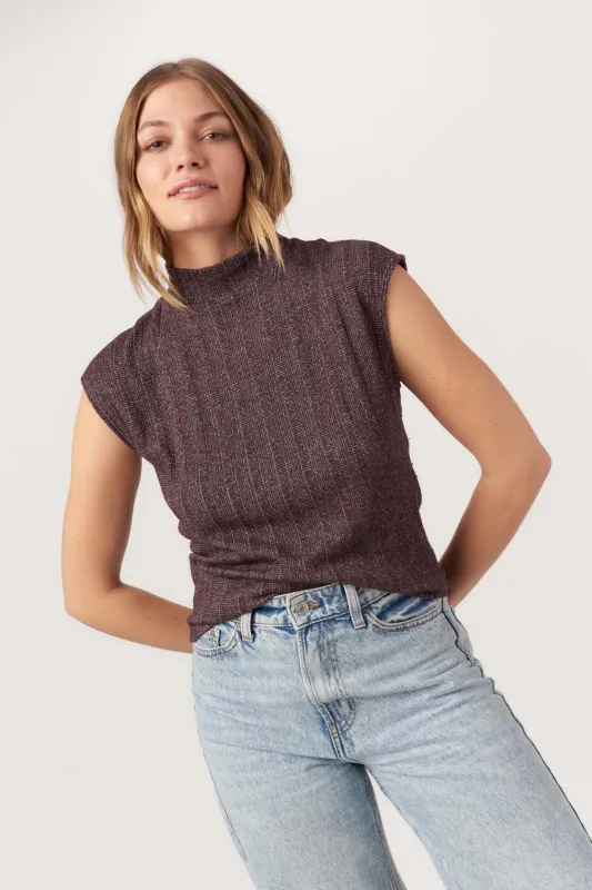 Could Be Us Mock Neck Sweater Rib Tee made by Project Social T