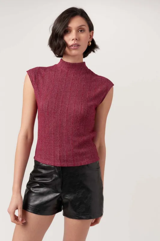Could Be Us Mock Neck Sweater Rib Tee made by Project Social T