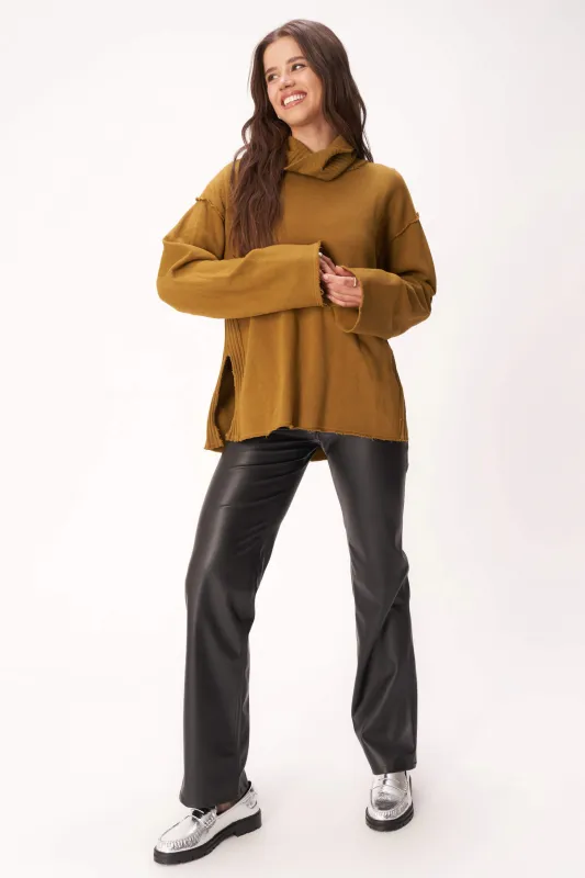 Nicola Funnel Neck Sweatshirt - Military Green made by Project Social T