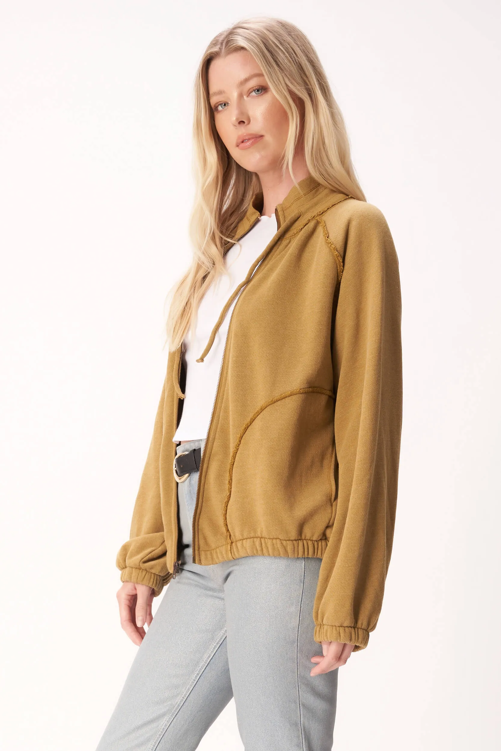 Go Get 'Em Zip Front Jacket - Military Green sold by Project Social T product image thumbnail 5