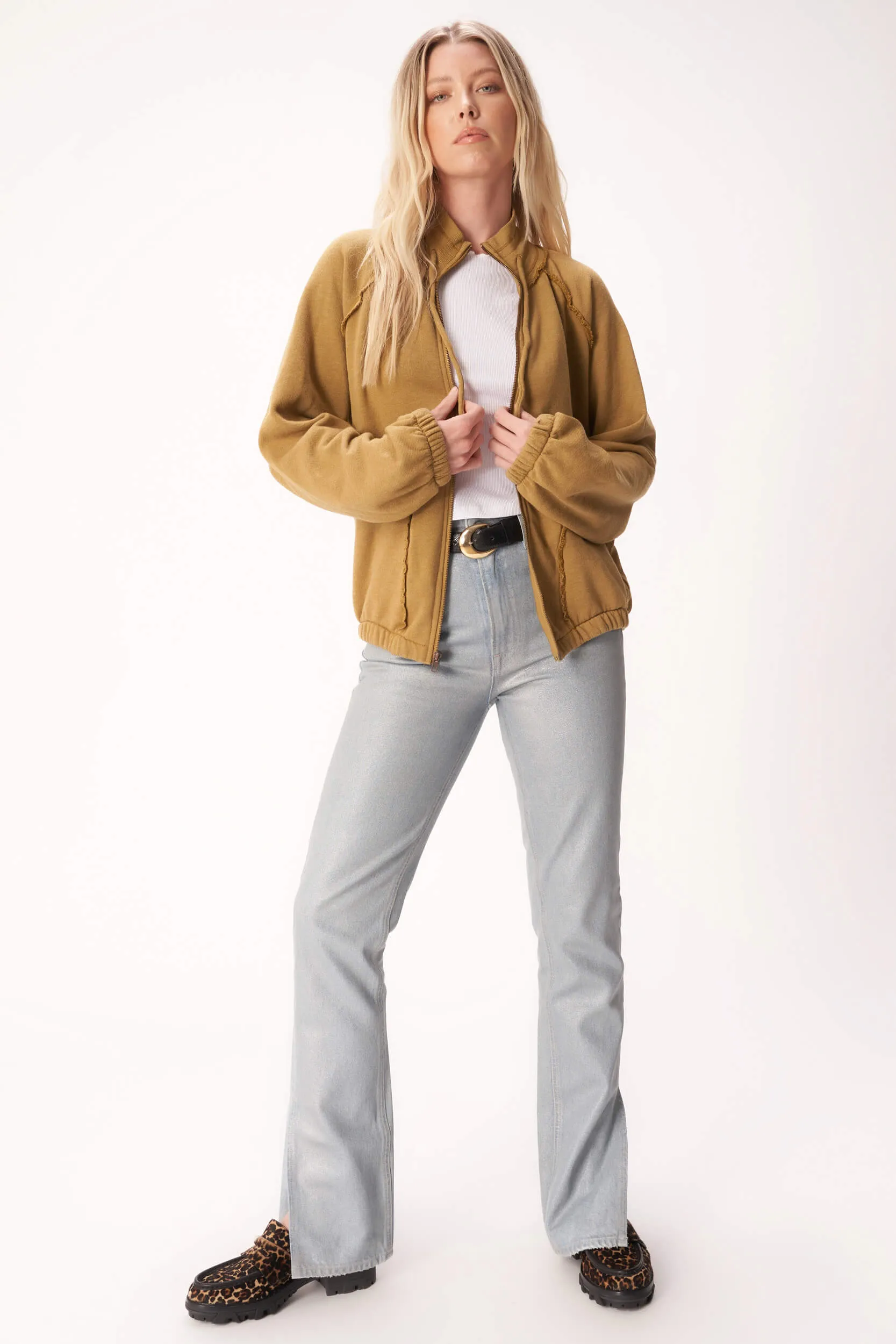 Go Get 'Em Zip Front Jacket - Military Green sold by Project Social T product image thumbnail 3