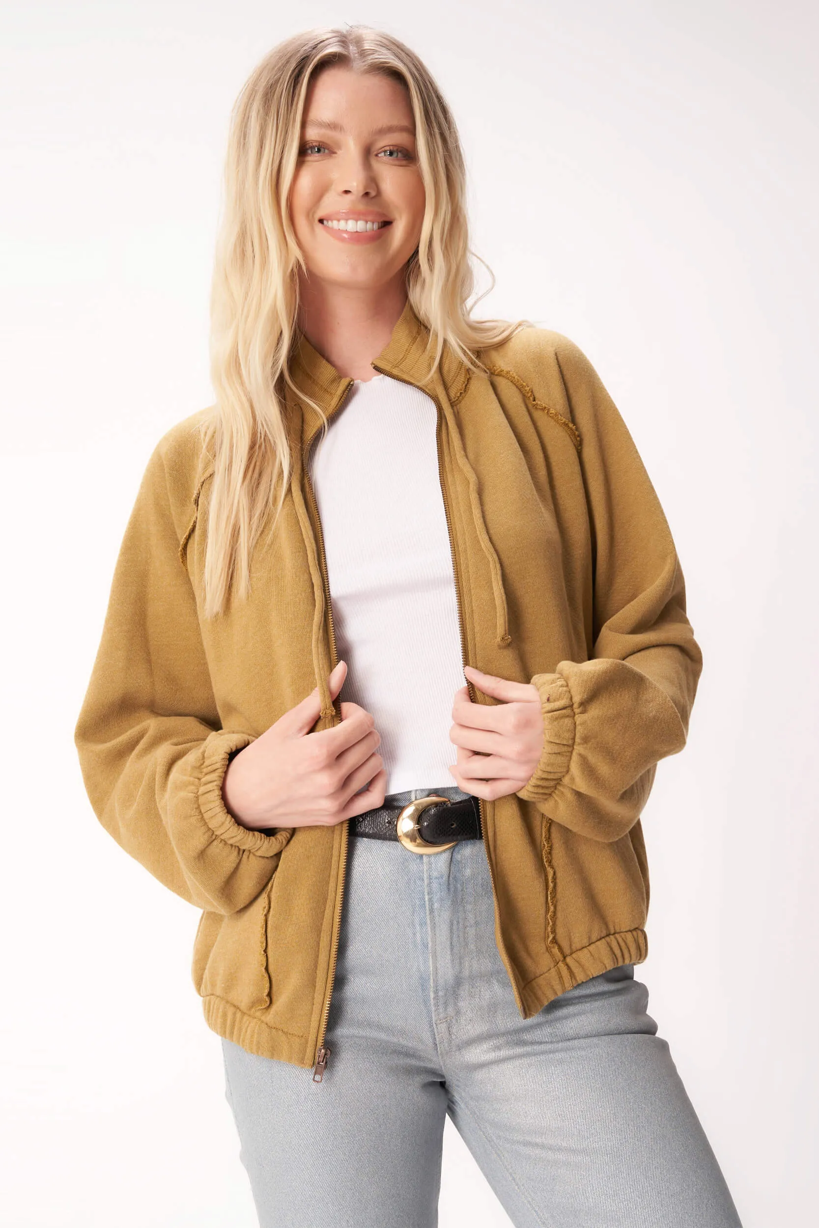 Go Get 'Em Zip Front Jacket - Military Green sold by Project Social T product image thumbnail 2