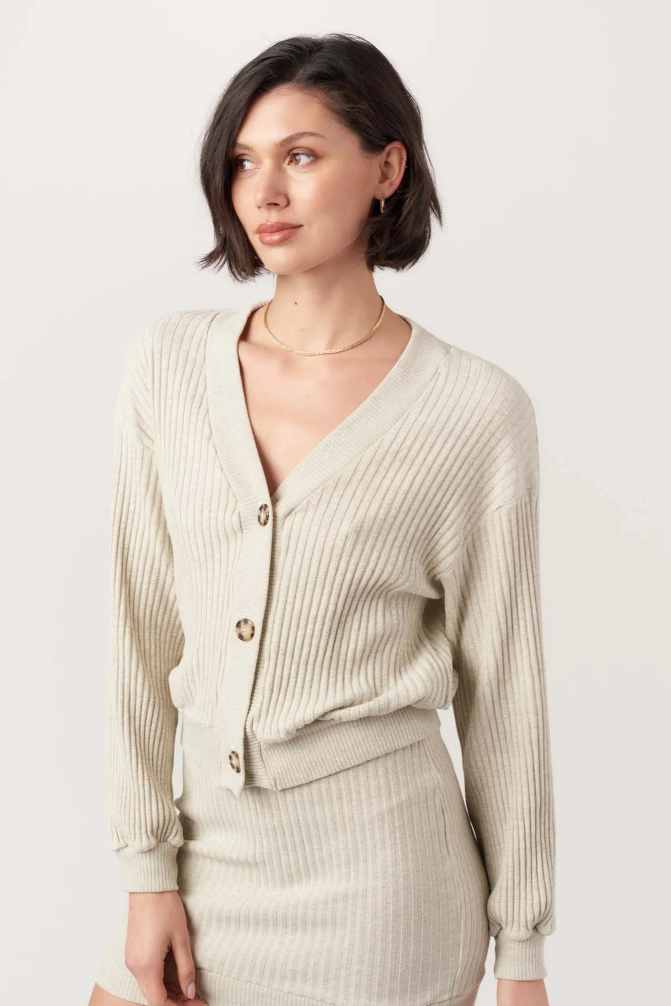 Heart Throb Button Front Sweater Rib Cardi sold by Project Social T