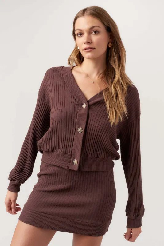 Heart Throb Button Front Sweater Rib Cardi sold by Project Social T