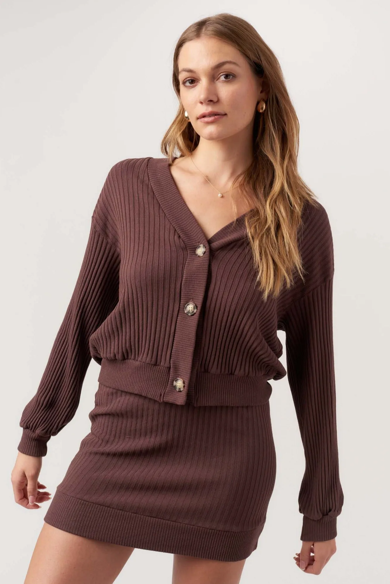 Heart Throb Button Front Sweater Rib Cardi sold by Project Social T
