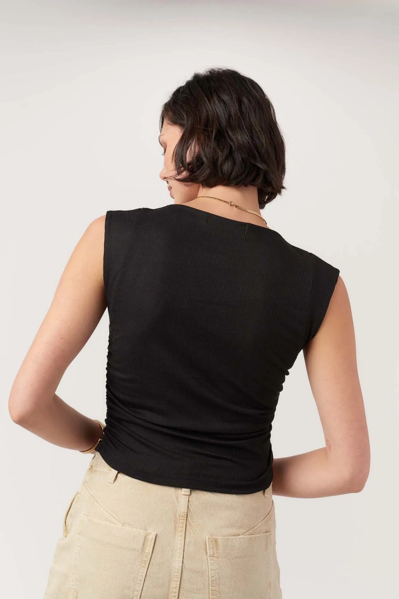 Caspia Rib Tank - Black sold by Project Social T product image thumbnail 4