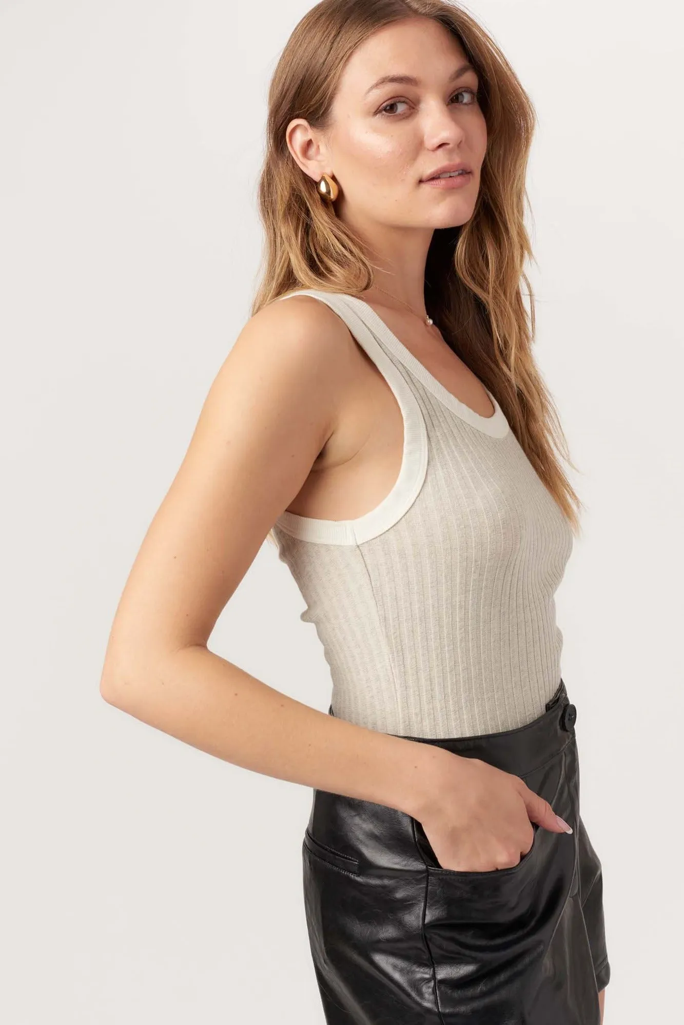 Cooper Sweater Rib Tank sold by Project Social T product image thumbnail 2