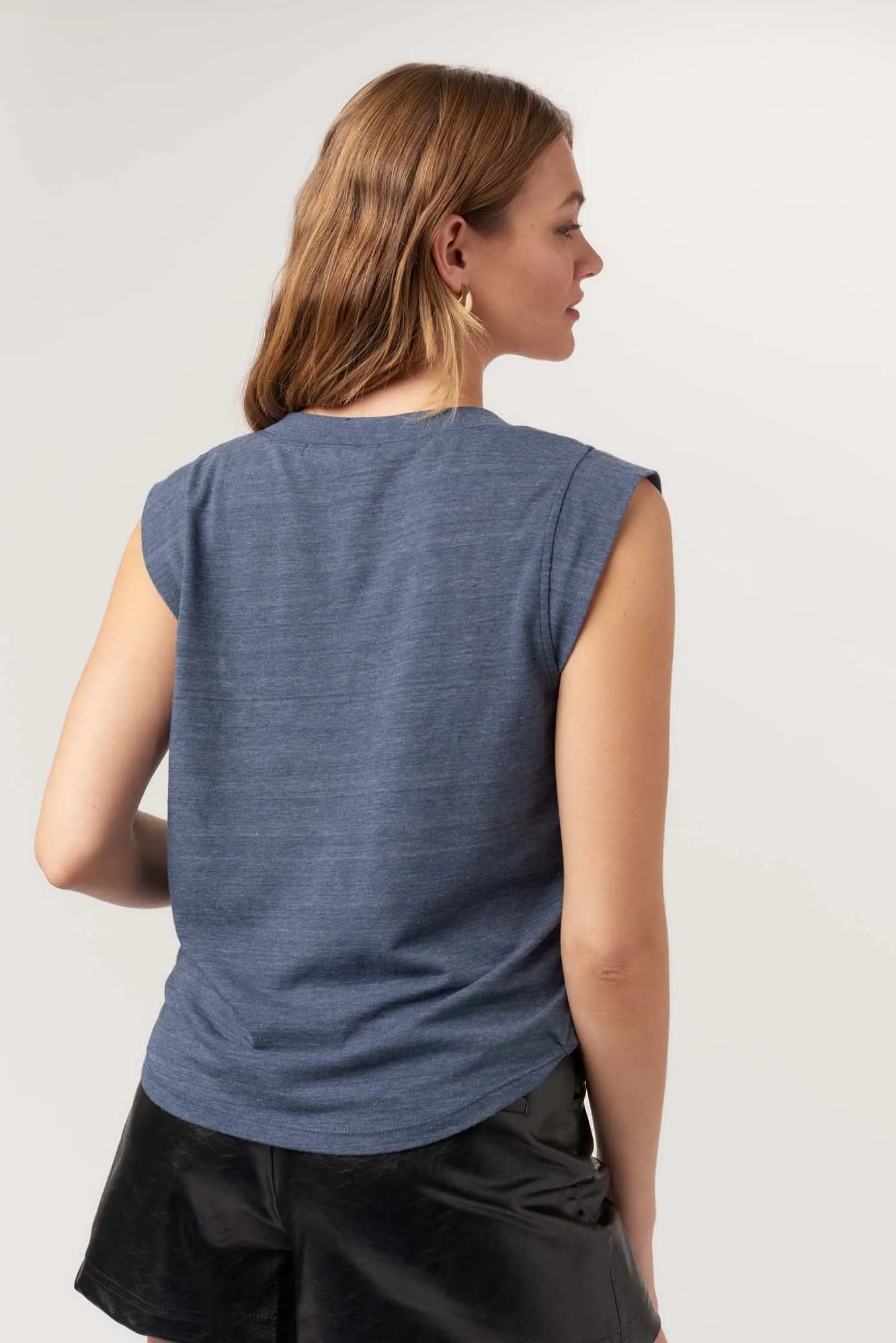 Rue V-Neck Tank - Navy sold by Project Social T product image thumbnail 2
