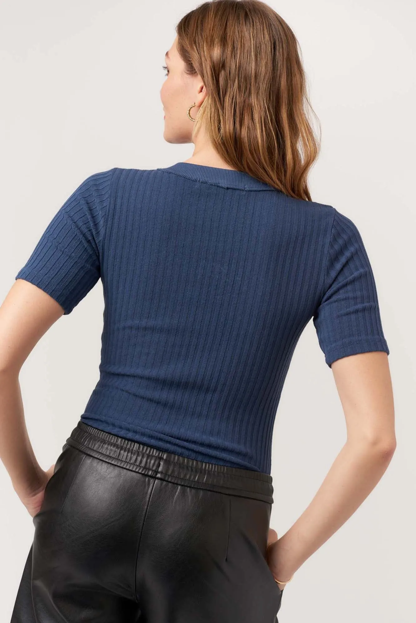 Brooks Heathered Elbow Sleeve V-Neck Tee sold by Project Social T product image thumbnail 3